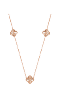 3 Clovers 15mm Necklace Rose Gold S18