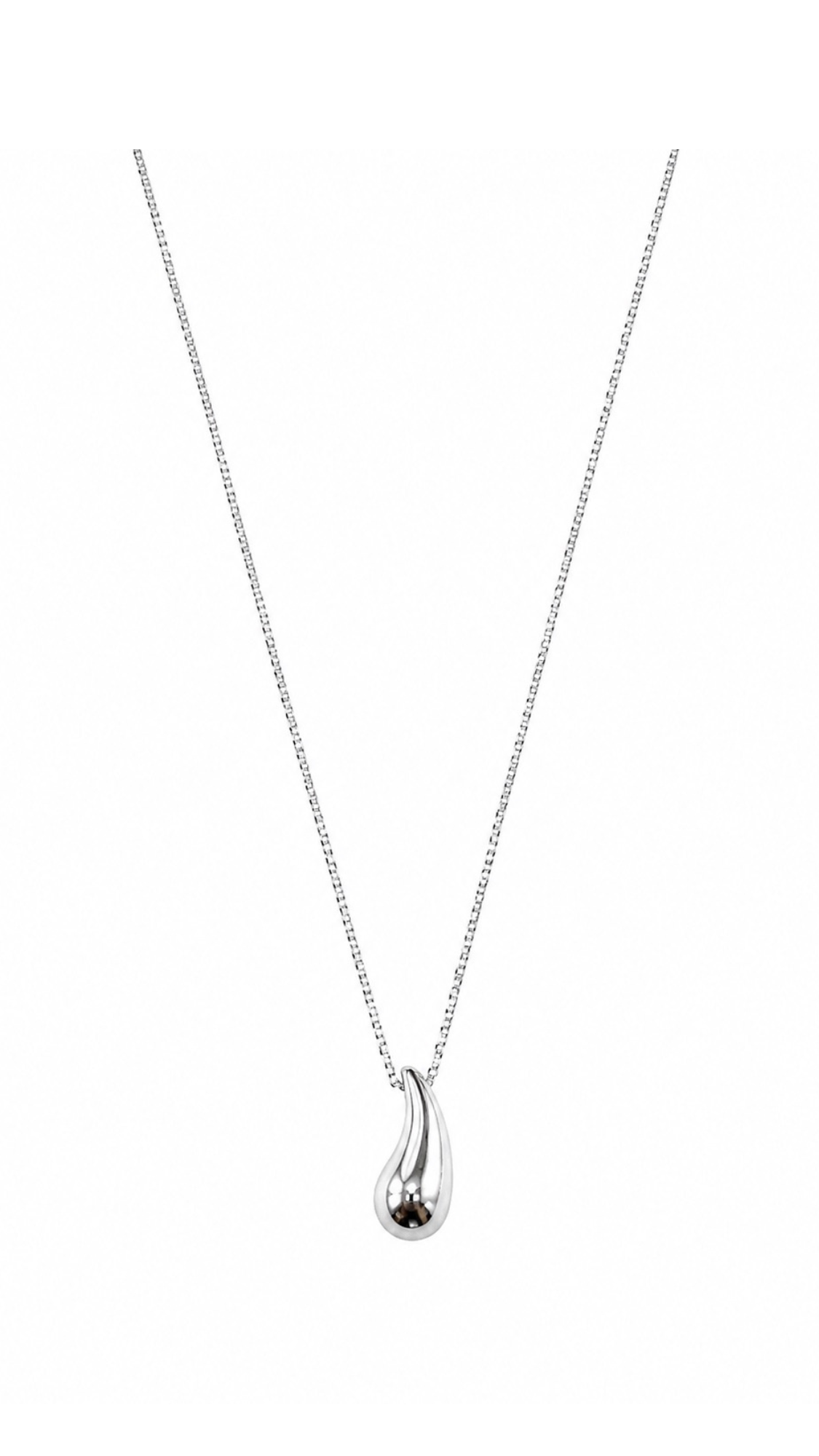 925 Silver Small Teardrop Necklace