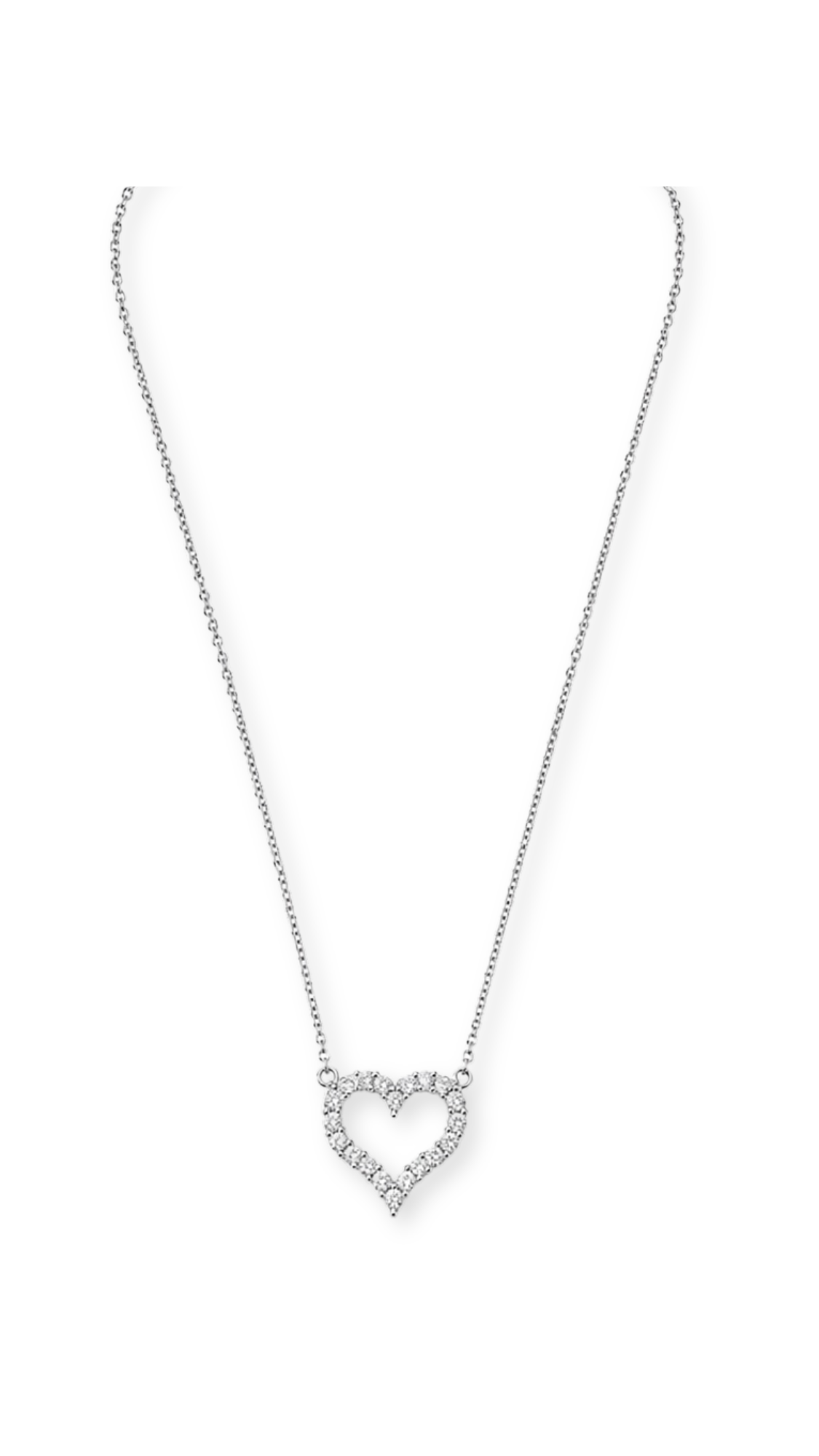 925 Silver Heart Attached Necklace