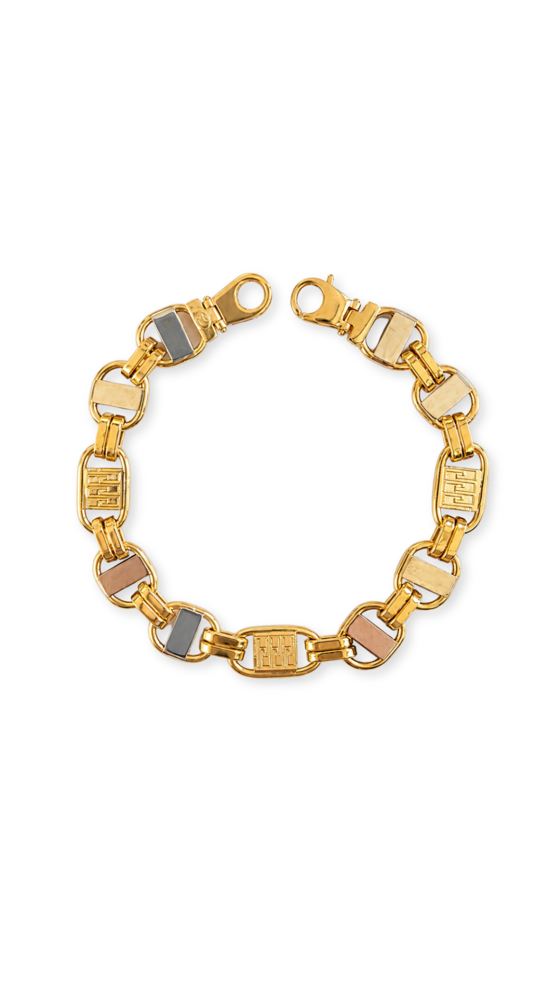 Link Bracelet Two-Tone Dia-cut   - Size 8.5
