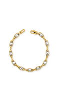 Fancy Oval Bracelet  Two-Tone - Size 8
