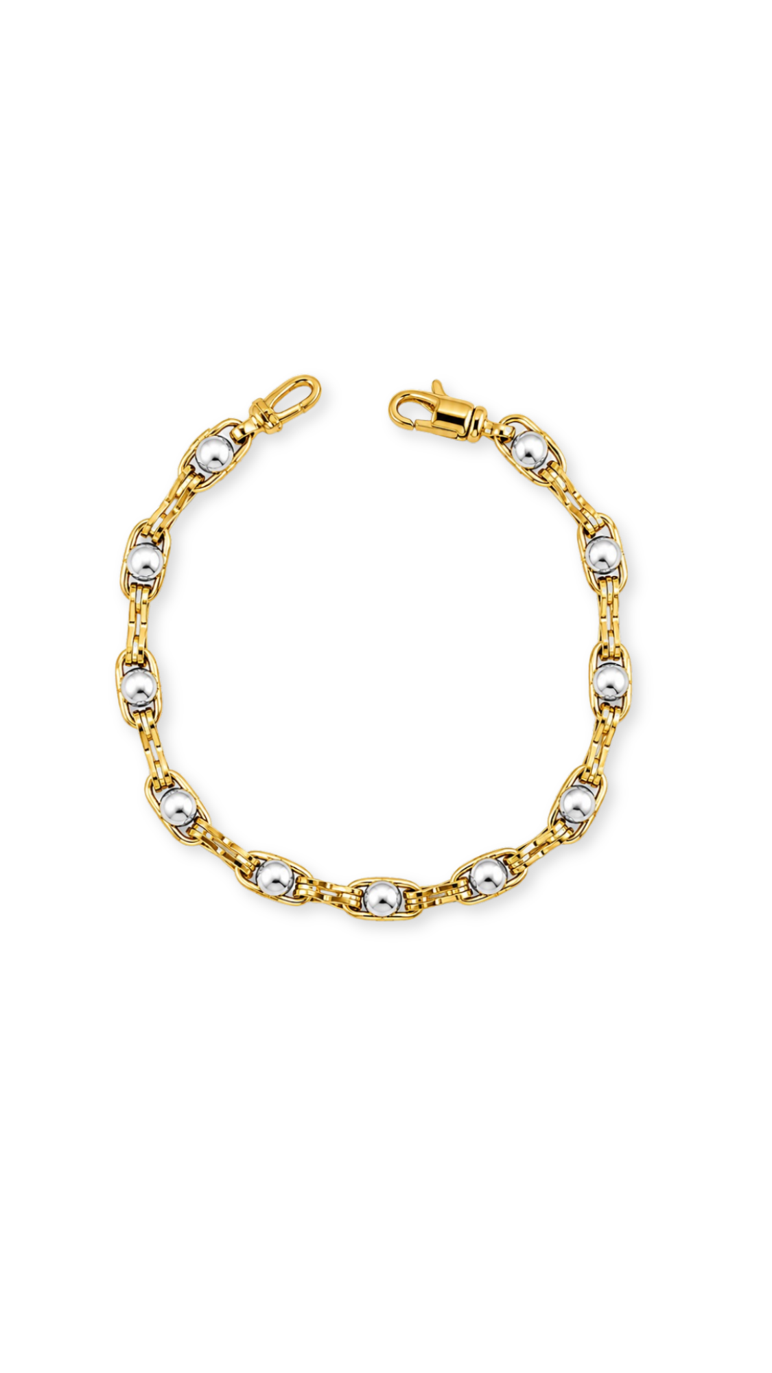 Fancy Oval Bracelet  Two-Tone - Size 8