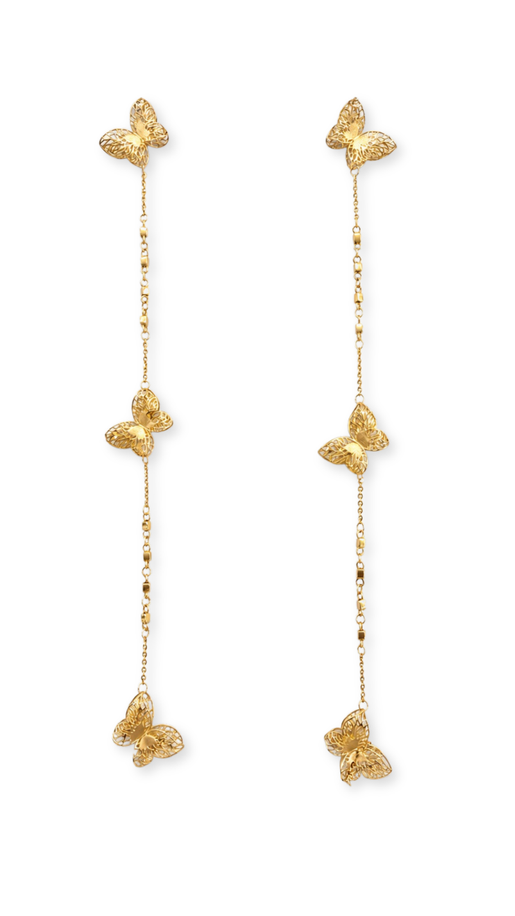 Butterfly Chain Long Necklace - Size 30
