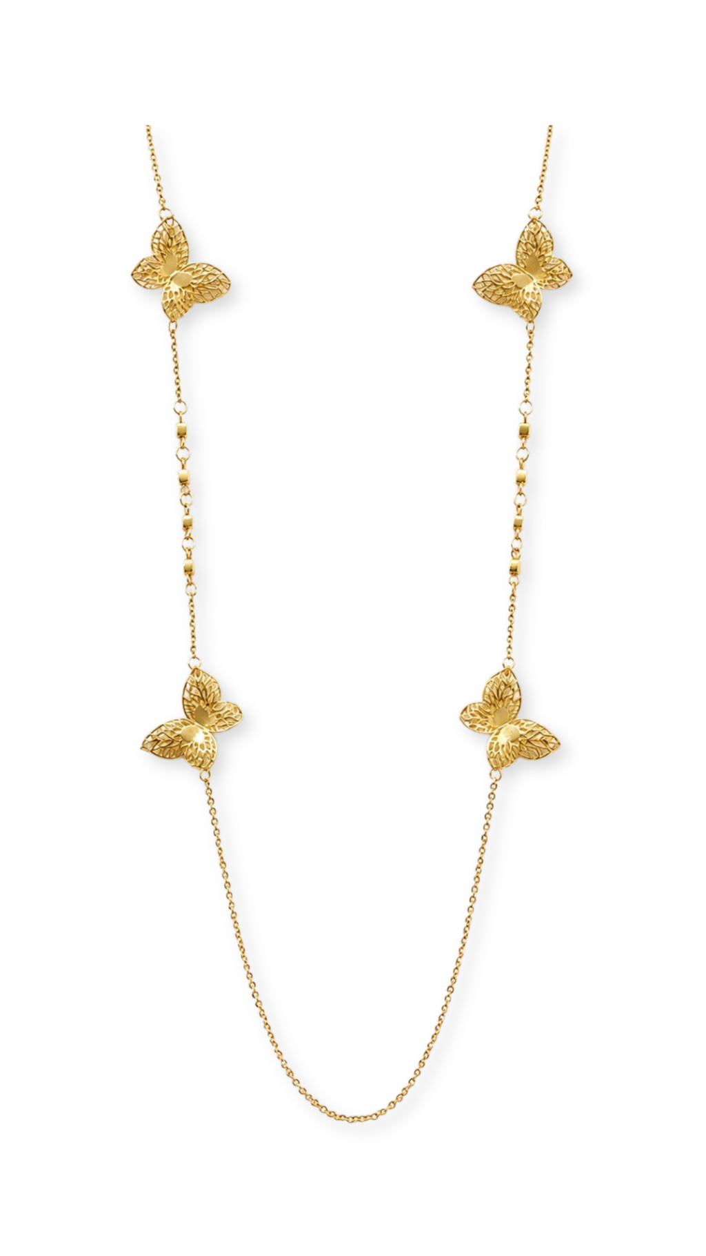 Butterfly Chain Long Necklace - Size 30