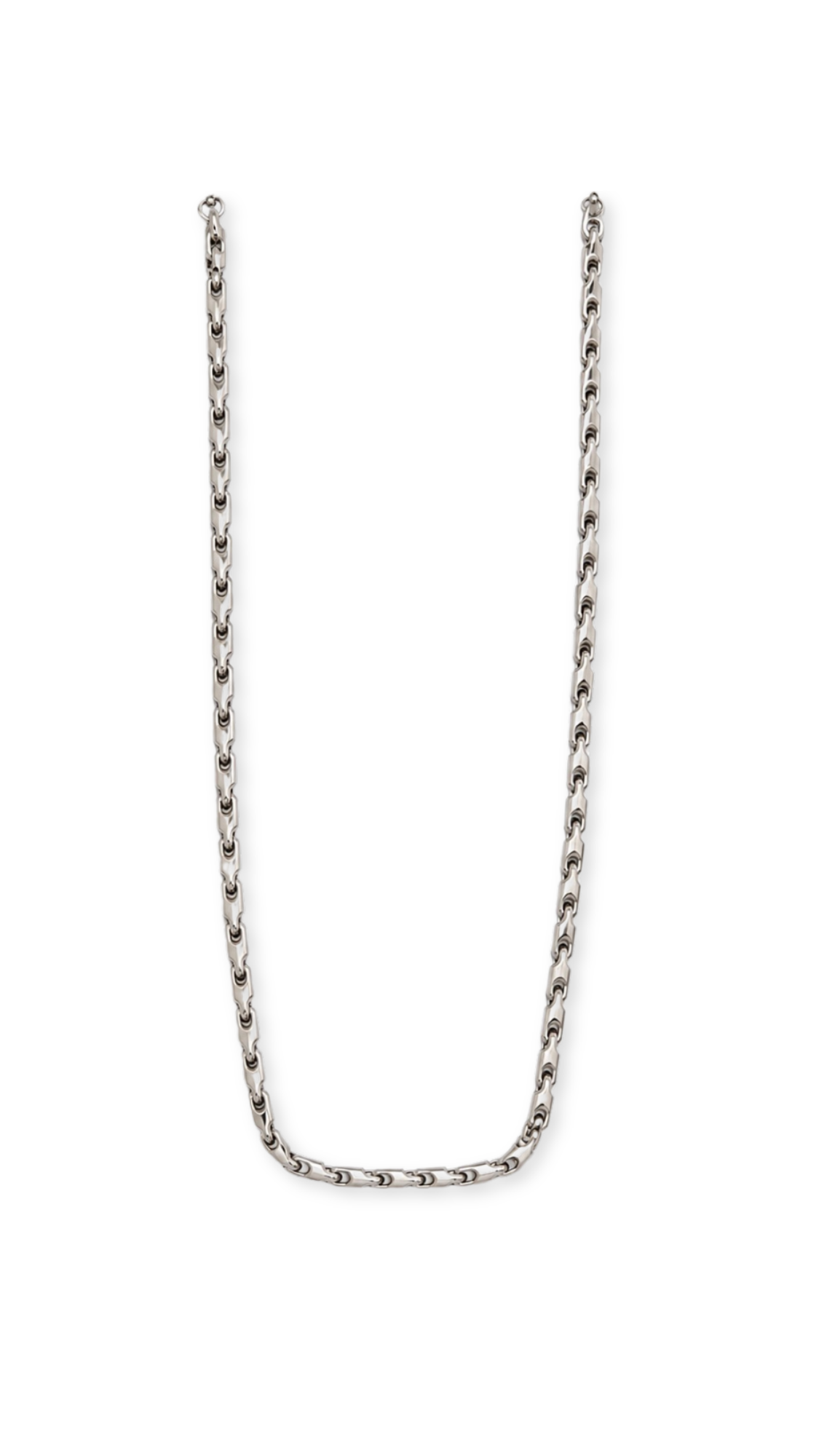 Italian Anchor Links Chain White Gold  - Size 24