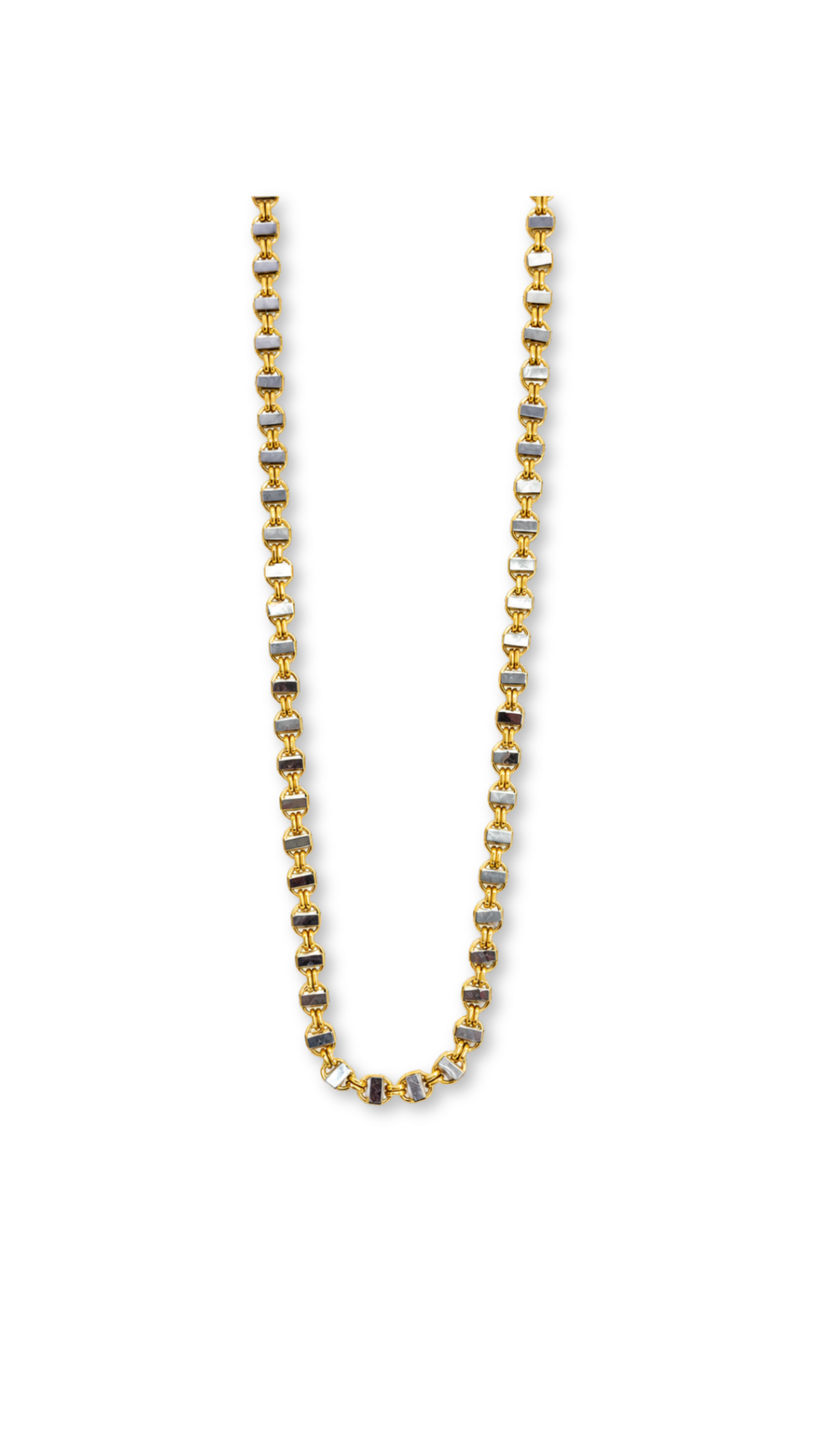 Italian Necklace Two-Tone - Size 24
