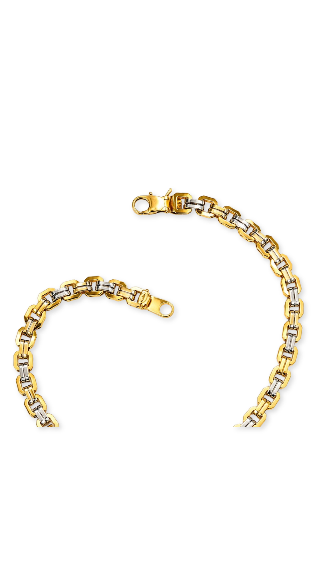 Box Link Chain Two-Tone - Size 24