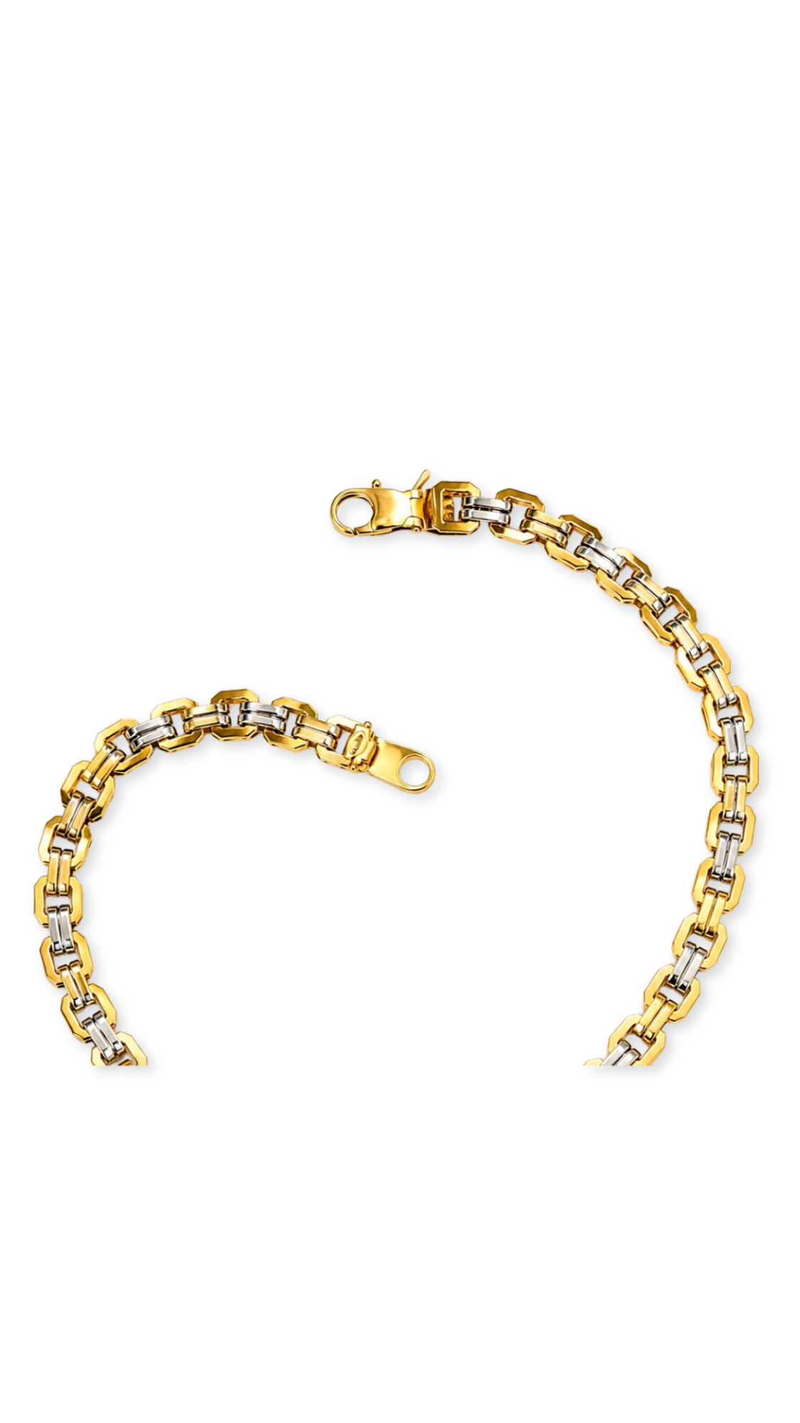 Box Link Chain Two-Tone - Size 24