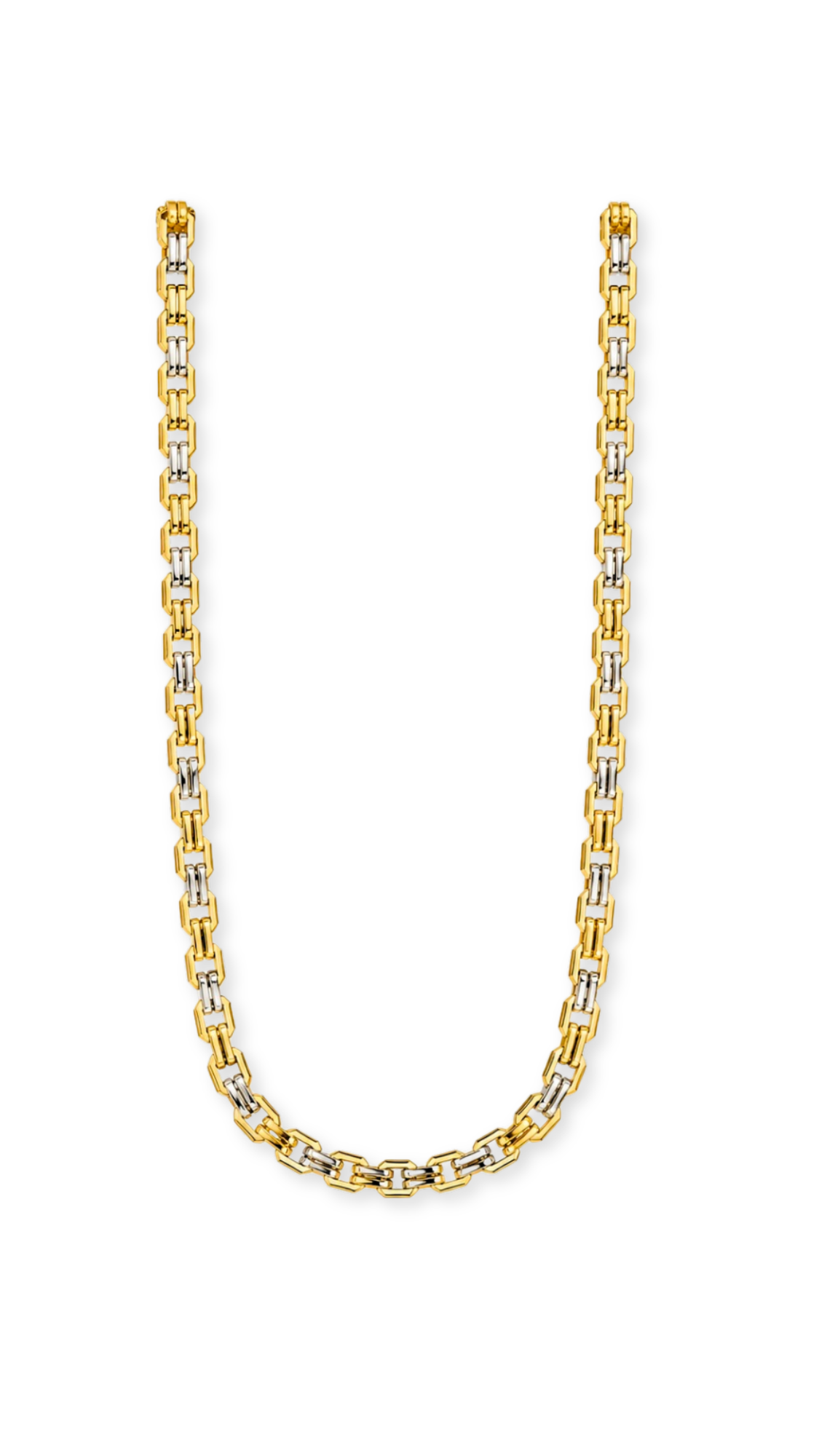 Box Link Chain Two-Tone - Size 24
