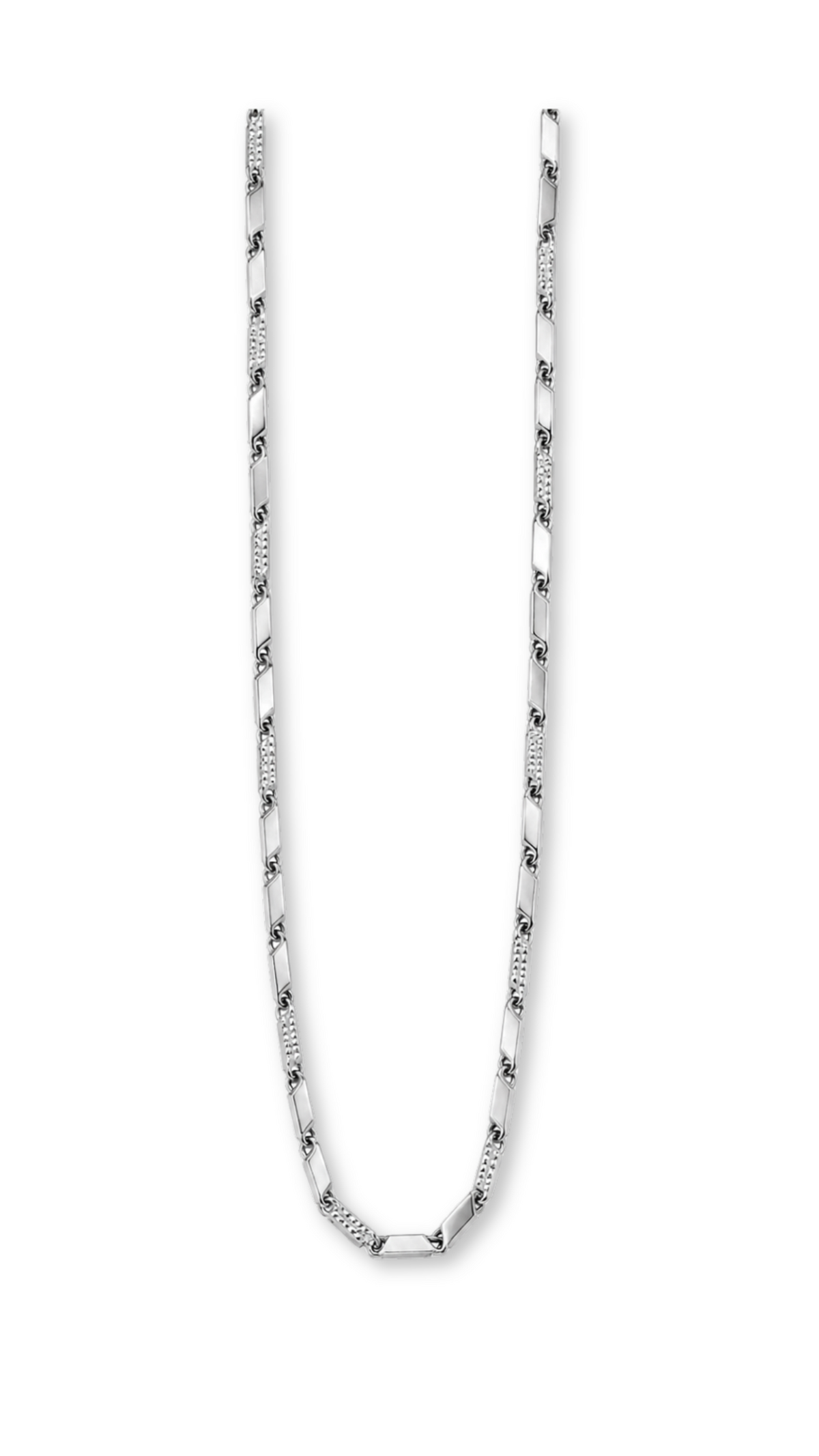 18k Bar Links White Gold Diacut - Size 24