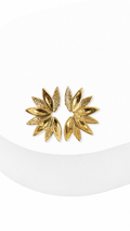 Aurelia Leaf Blossom Clip-Type Earrings Matte & Glossy