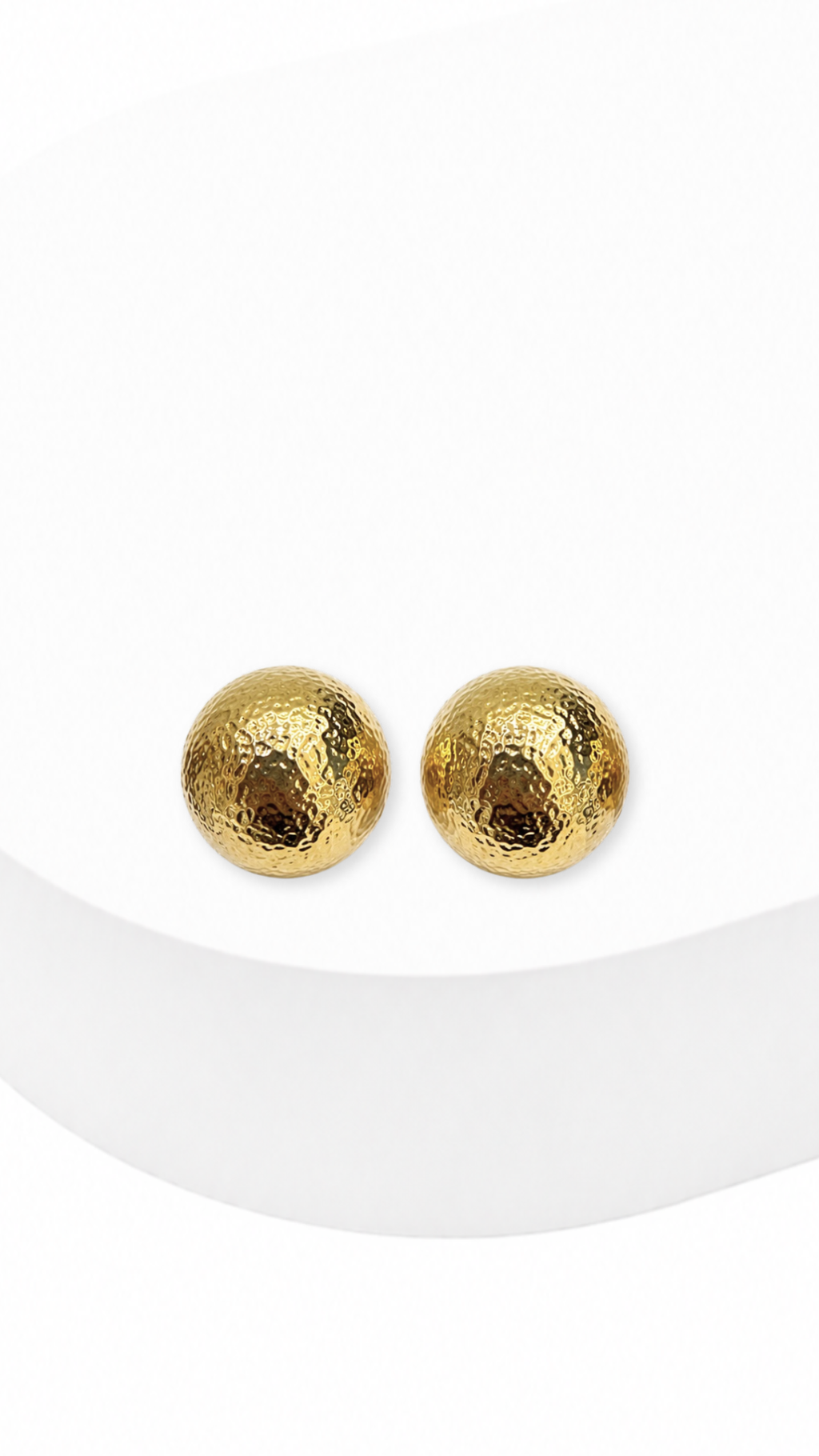 Aurora Dome Diacut Clip-Type Earrings