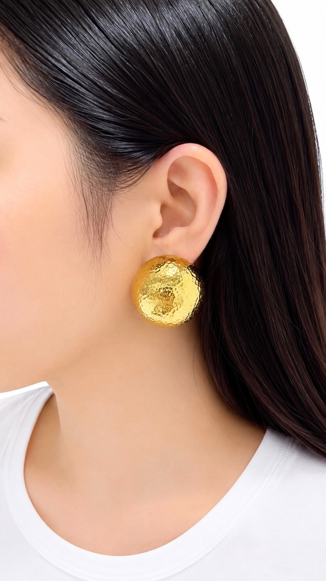 Aurora Dome Diacut Clip-Type Earrings