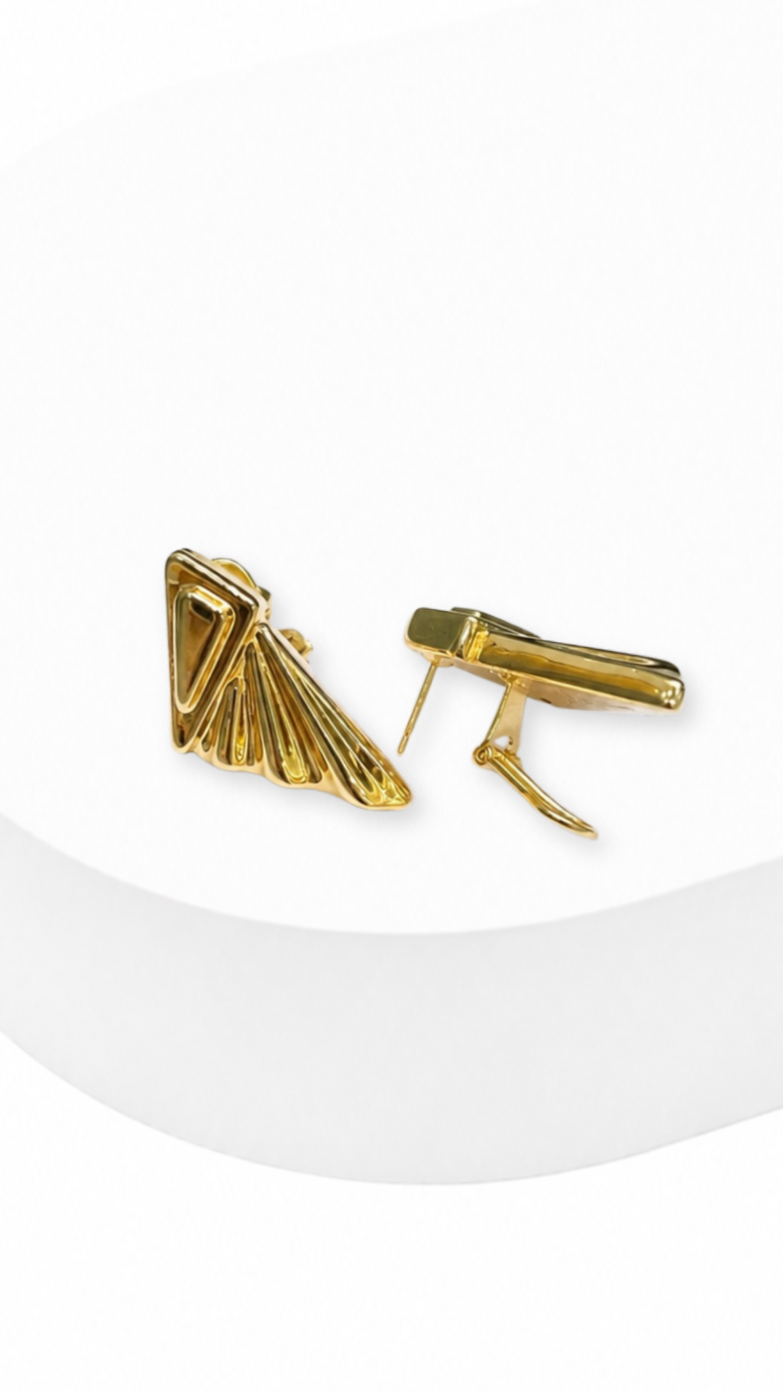 Aurora Fan Clip-Type Earrings