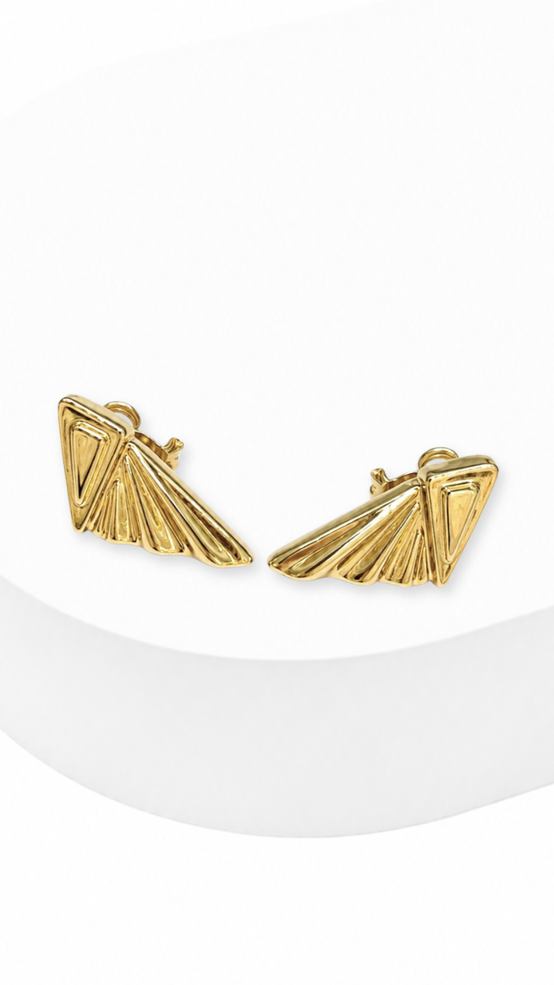 Aurora Fan Clip-Type Earrings