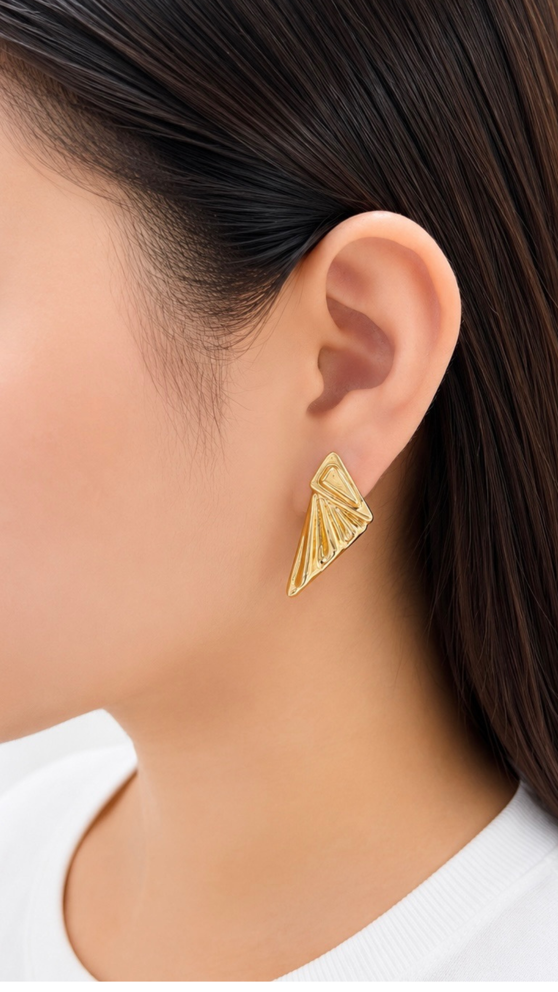Aurora Fan Clip-Type Earrings