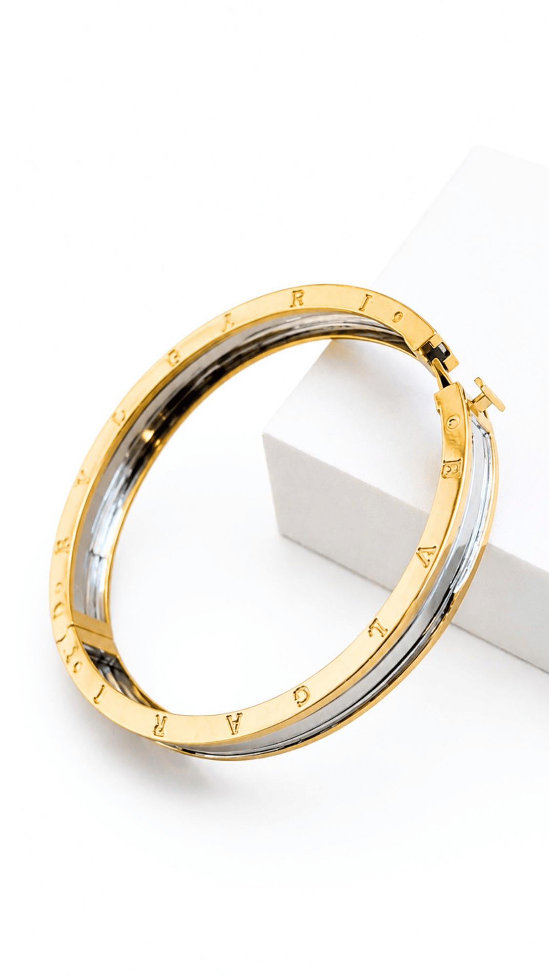 BLG Interlock Bangle Two-Tone 19"