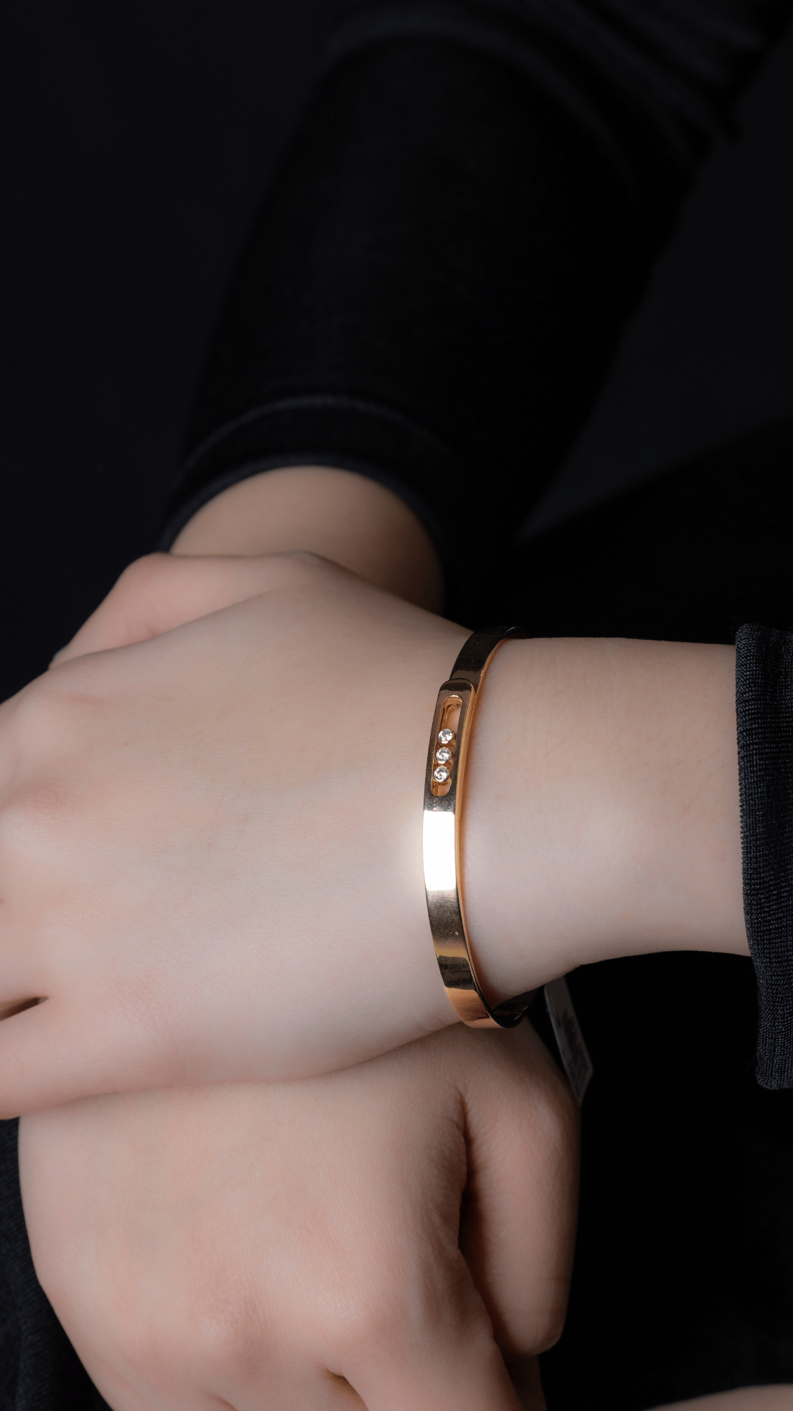 MSK Move Noa Bangle With 3 Stud Detail