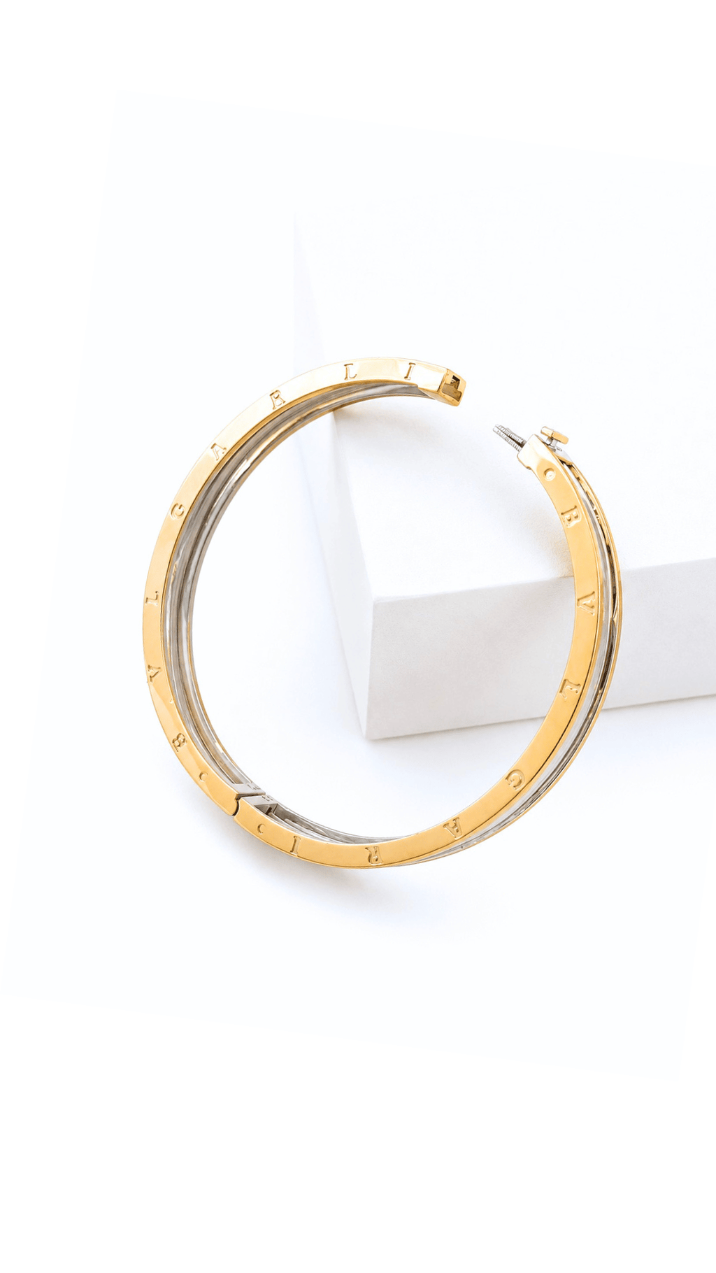 BLG Interlock Bangle Two-Tone 16"