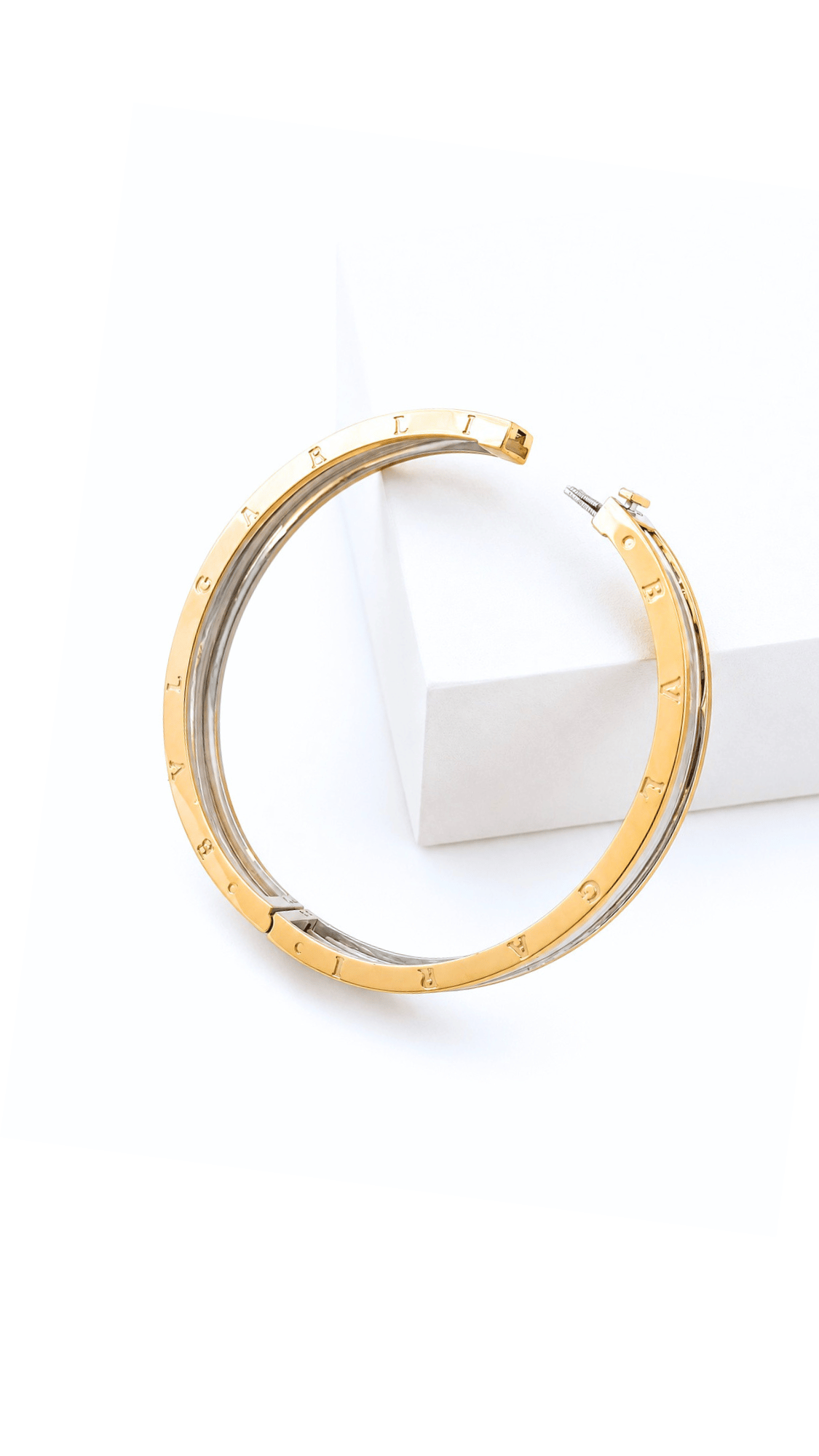 BLG Interlock Bangle Two-Tone 16"