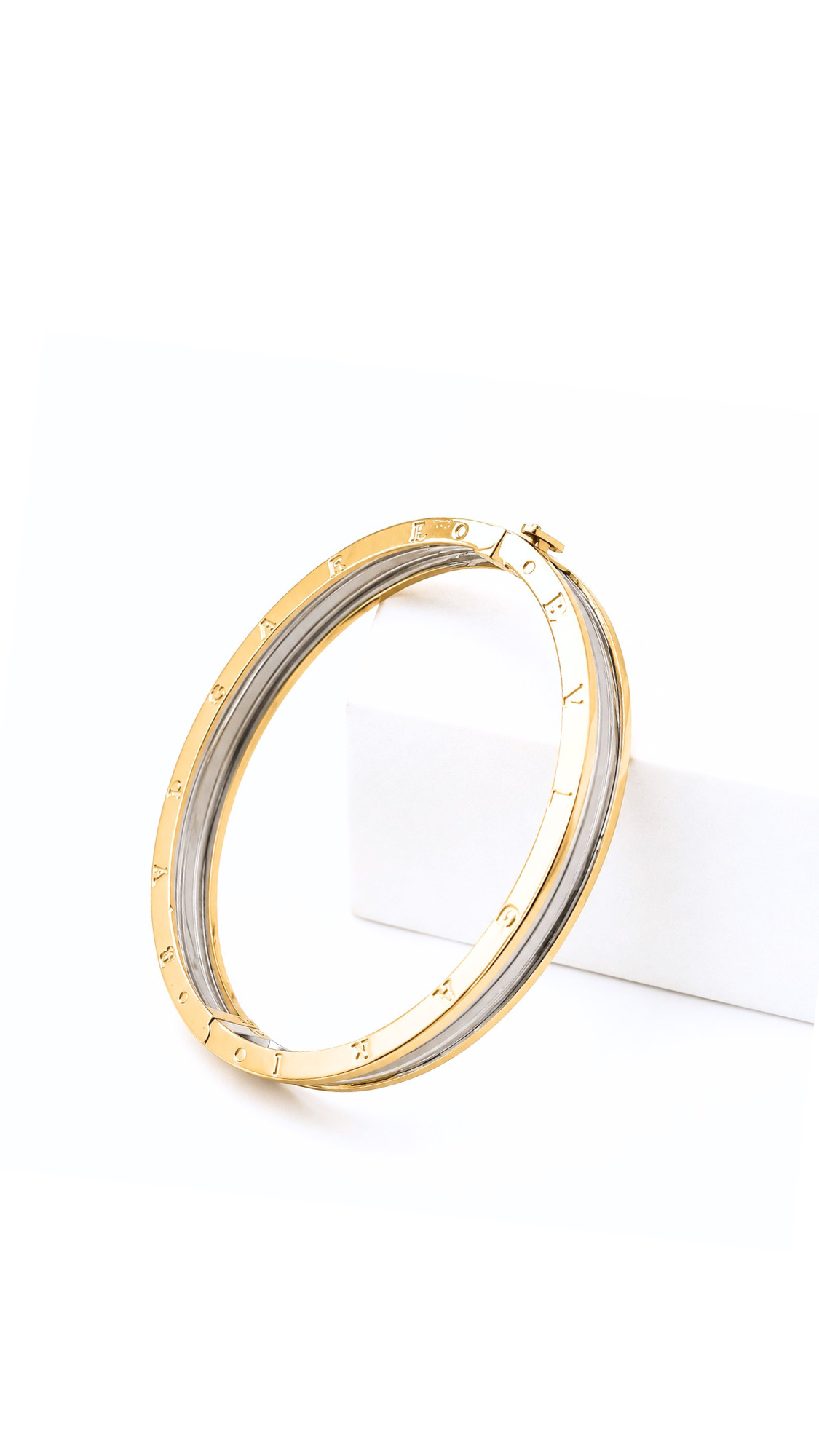BLG Interlock Bangle Two-Tone 16"