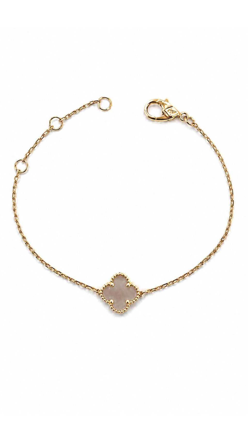 1 Clover Kids Bracelet 9mm White 4.5" - 5.5"