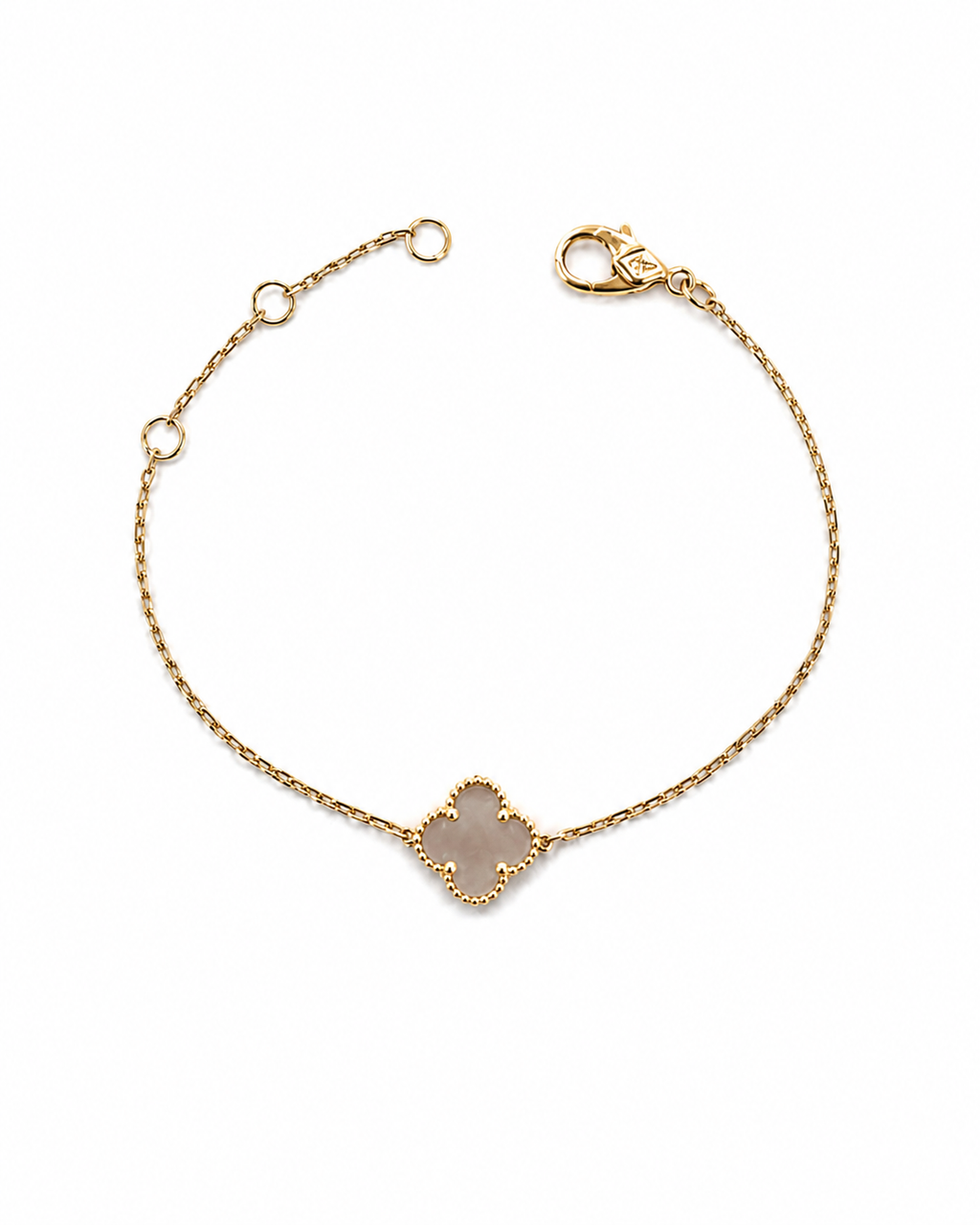 1 Clover Kids Bracelet 9mm White 4.5" - 5.5"