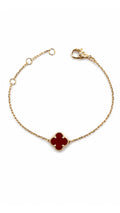1 Clover Kids Bracelet 9mm Red 4.5" - 5.5"