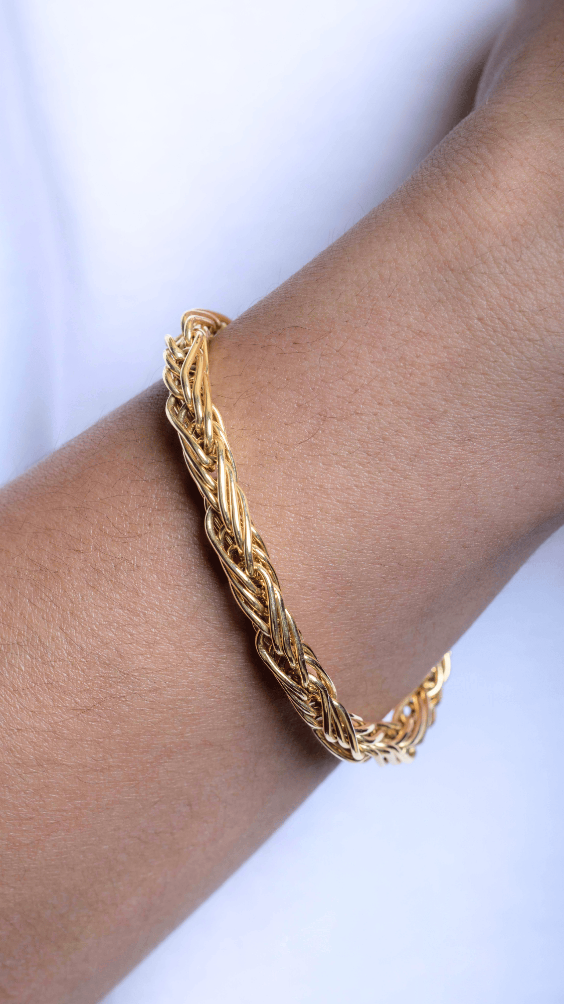 Braided Gold Twines Bracelet