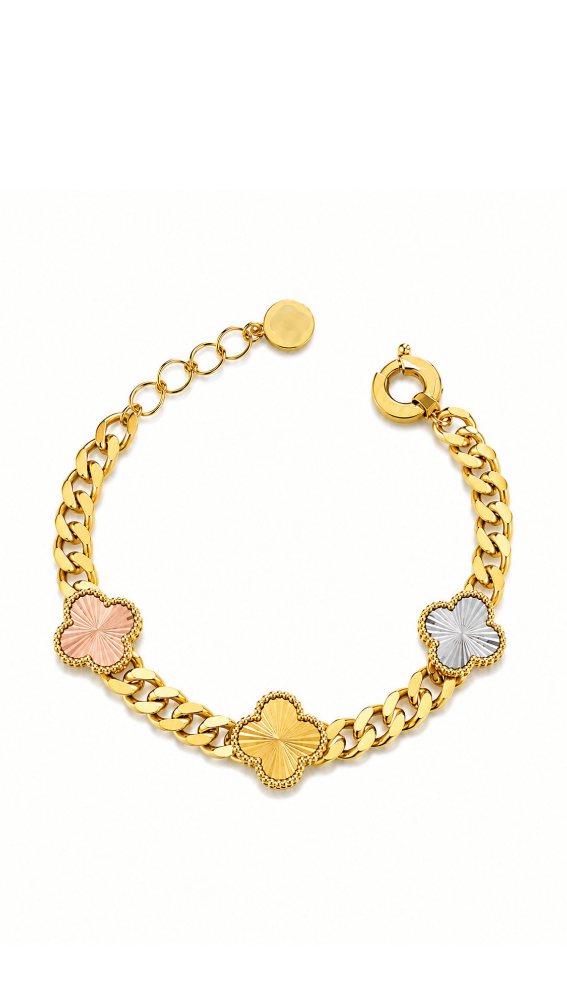 MCO 3-Flower Bracelet Tricolor - Size 7-8