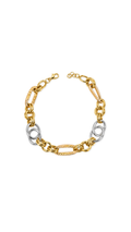 Oval-Round Combi Bracelet Tricolor - Size 8 to Size 8.5 (Ajustable)
