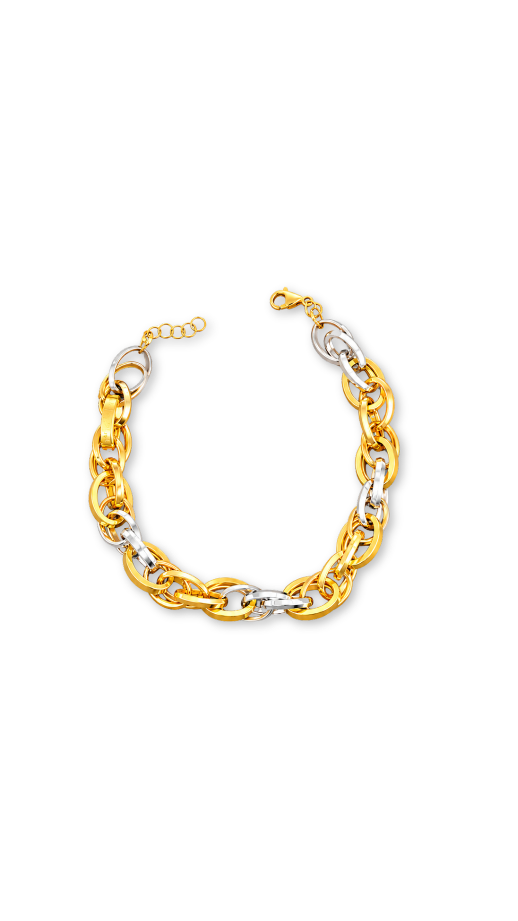 Combi Oval Bracelet Tricolor - Size 8 - 7.5