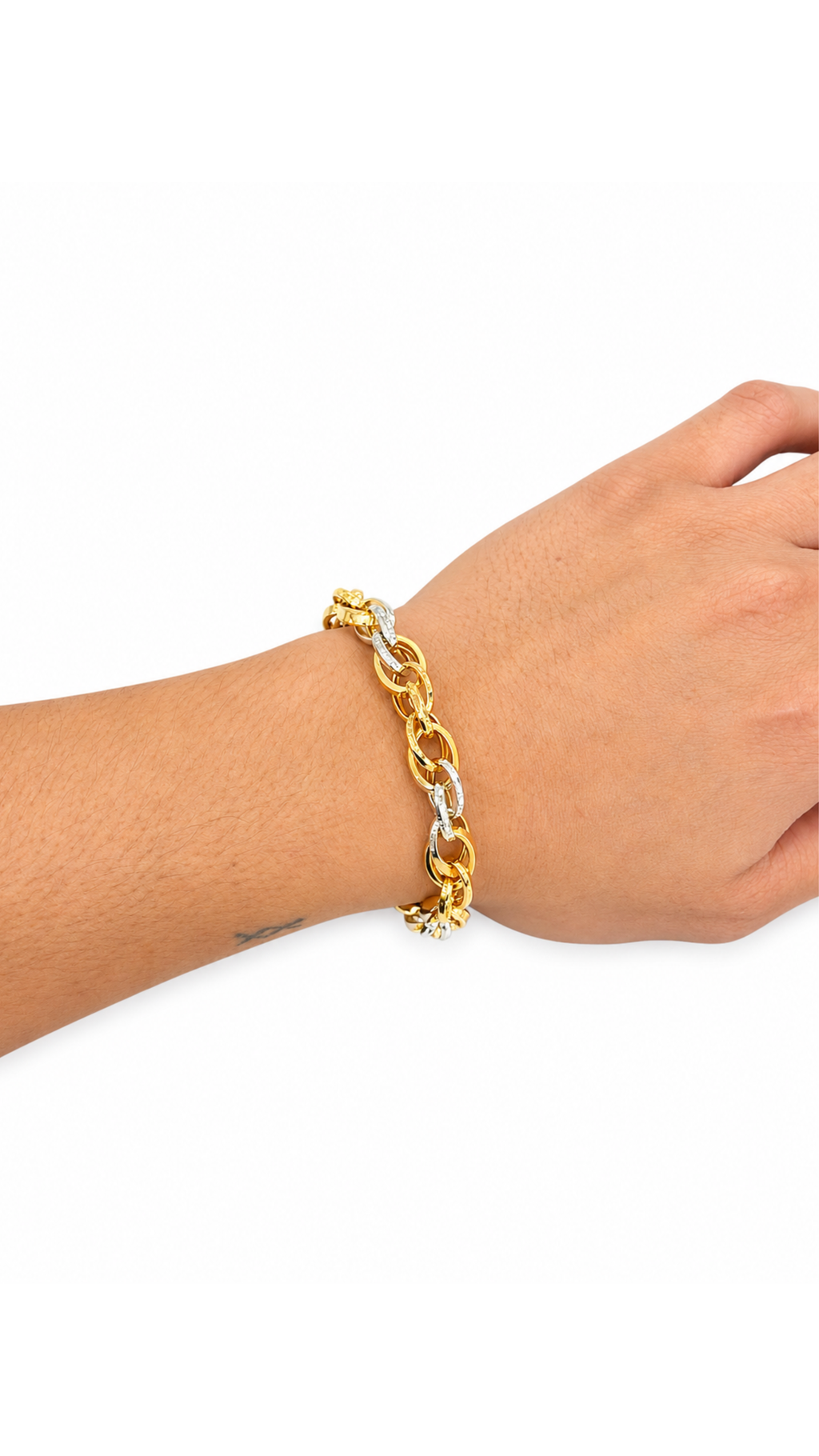 Combi Oval Bracelet Tricolor - Size 8 - 7.5