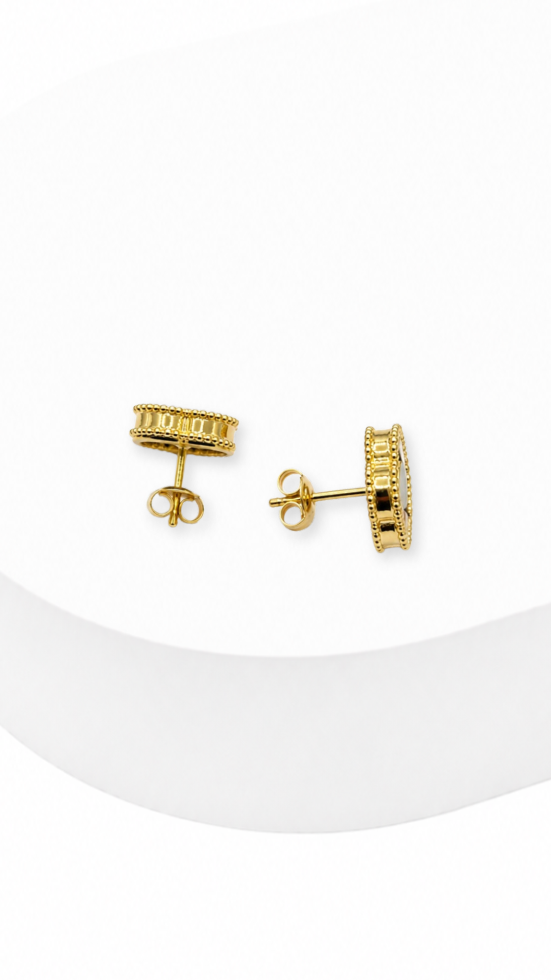 Black Flower Stud Earrings