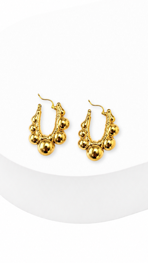 Bubble Gradual Electroform Hoop Earrings