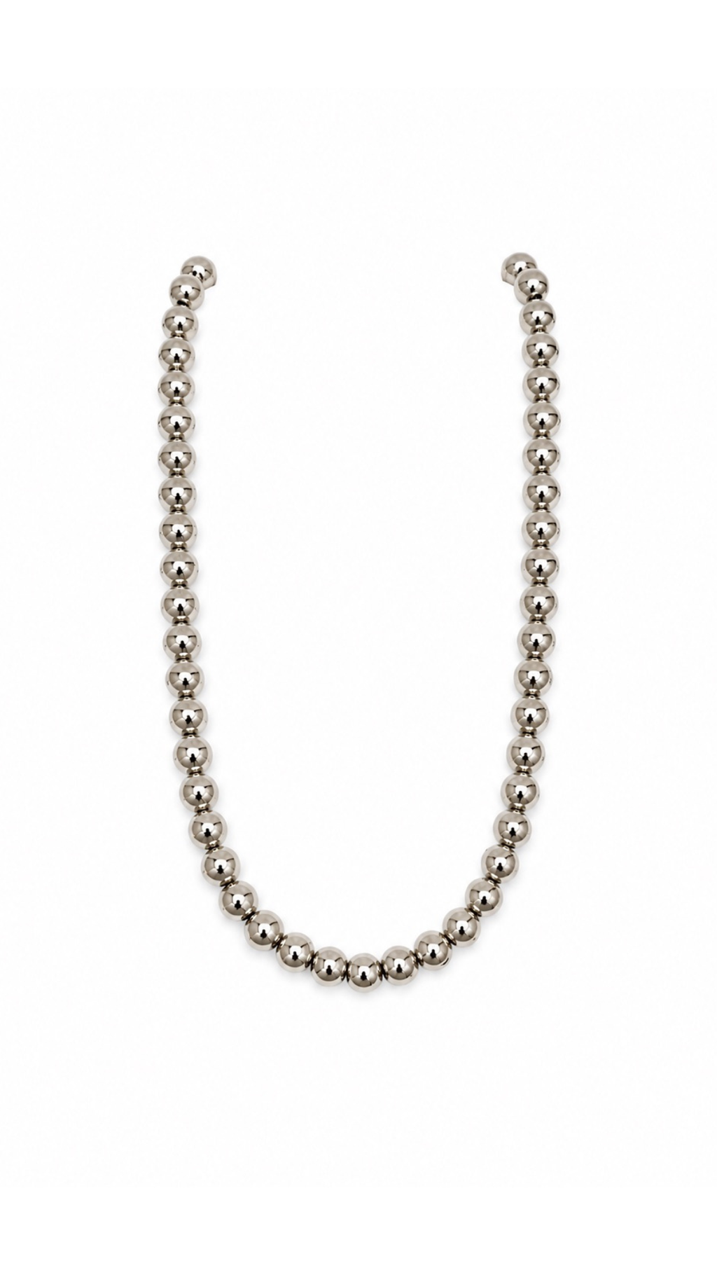 Bubble Necklace White Gold S18-S20 7mm