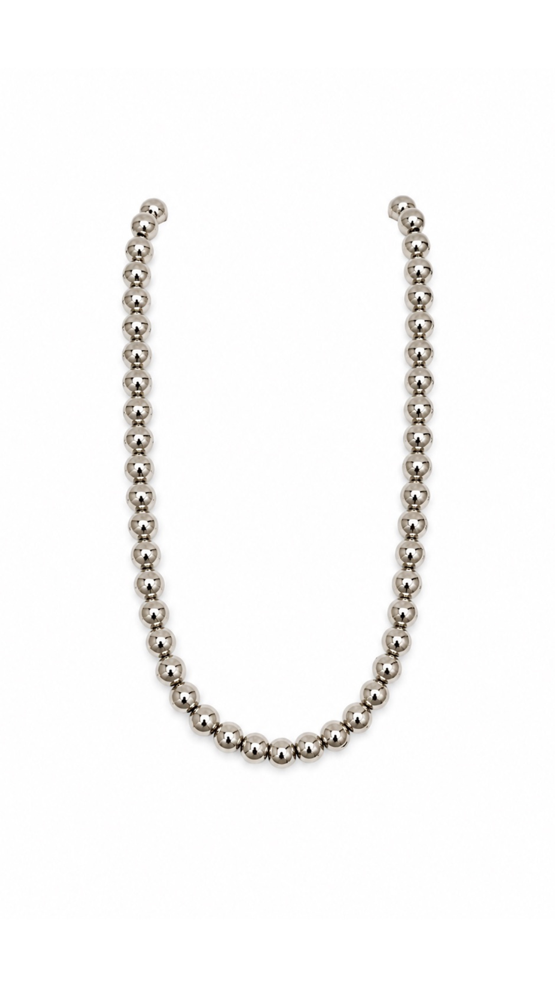 Bubble Necklace White Gold S18-S20 7mm