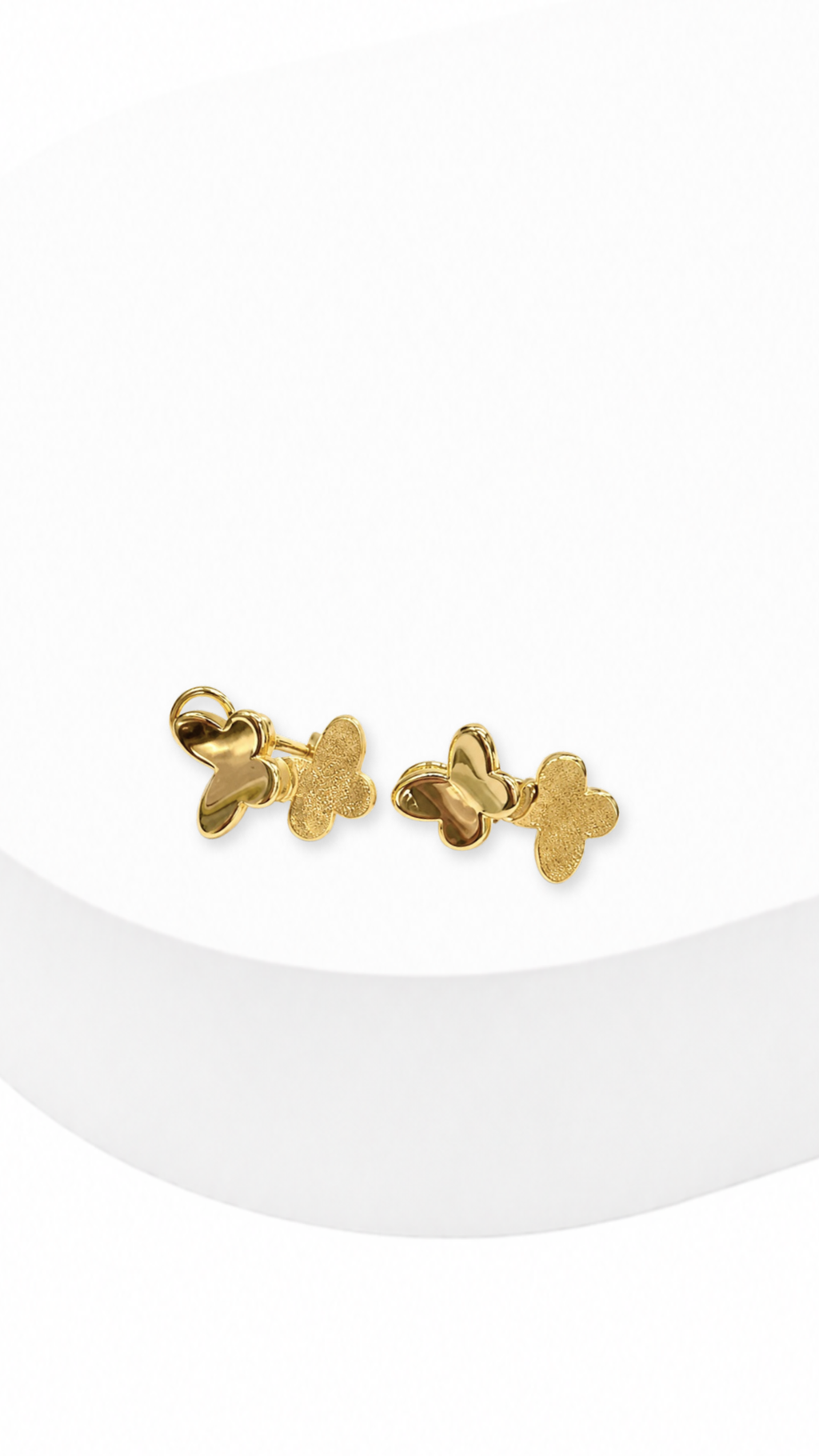 Butterfly Whisper Clip-Type Earrings Matte & Glossy
