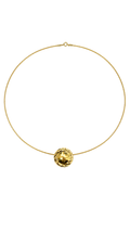 Celeste Sphere Attached Pendant Cord Necklace - Size 16