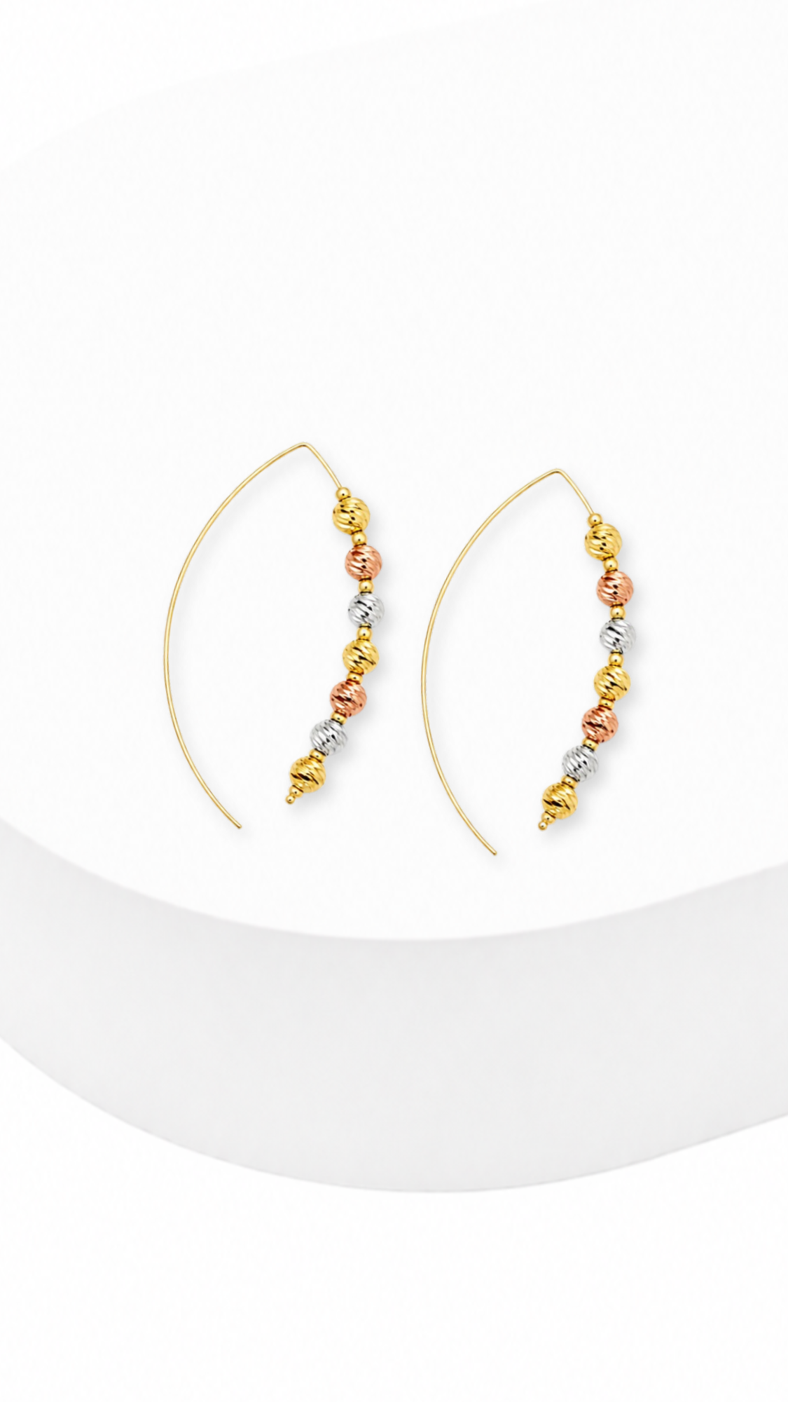 Celestial Harmony Diacut Tricolor Earrings