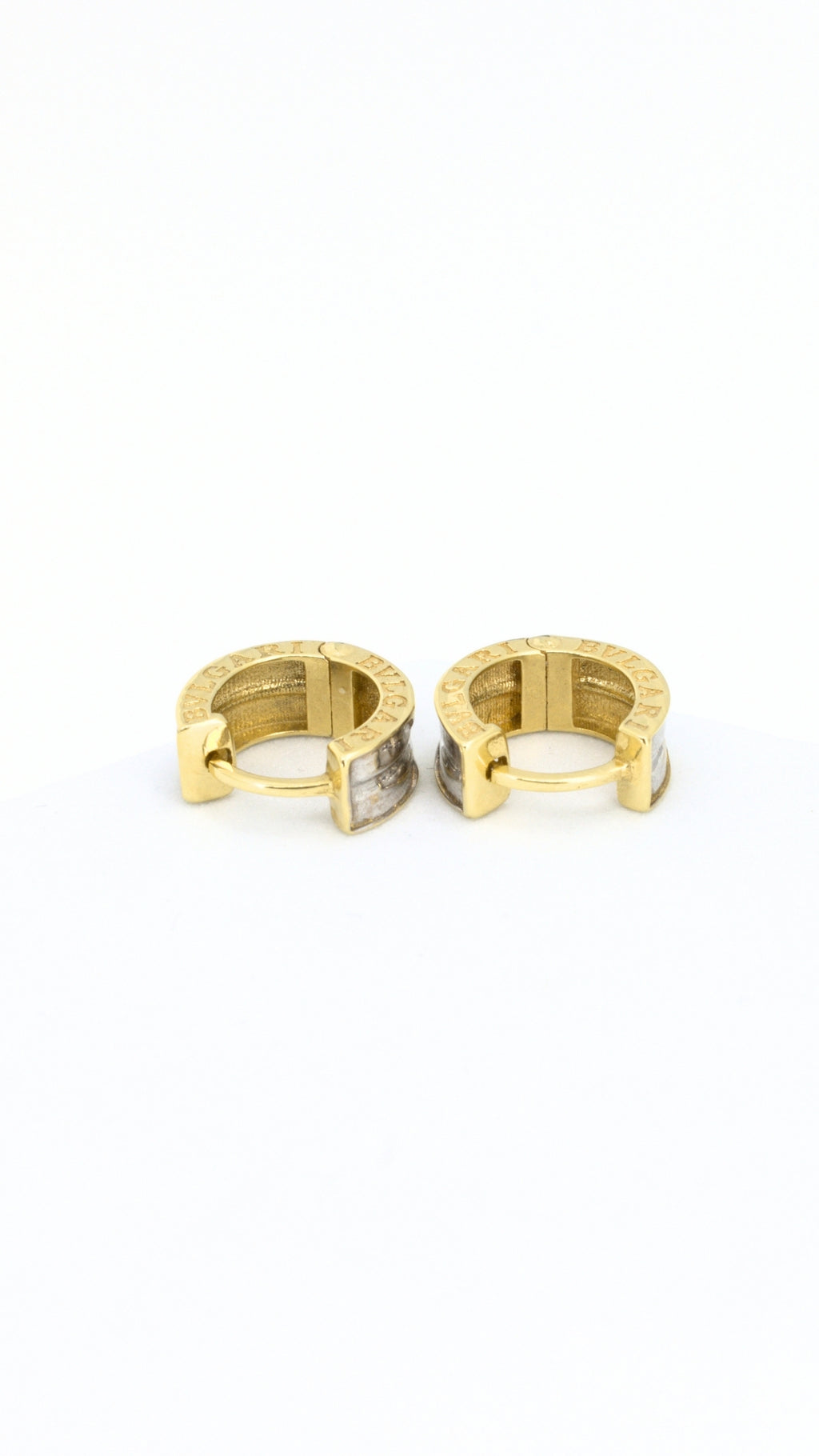BLG Horseshoe Hoop Earrings Two-Tone