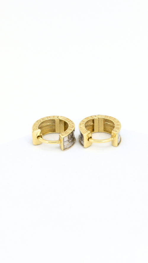 Horseshoe Hoop Earrings Two-Tone