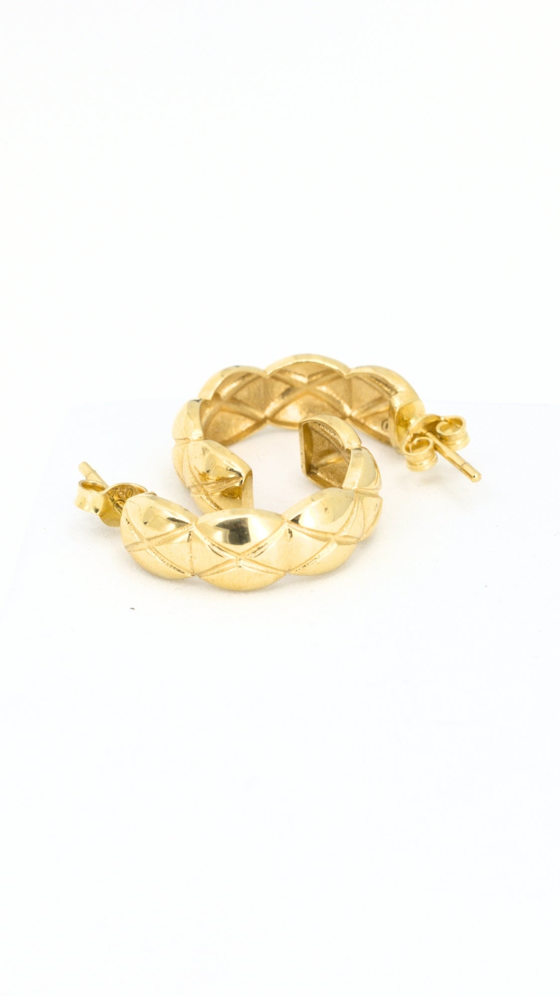 Coco Crush Quilted Half Hoop Earrings