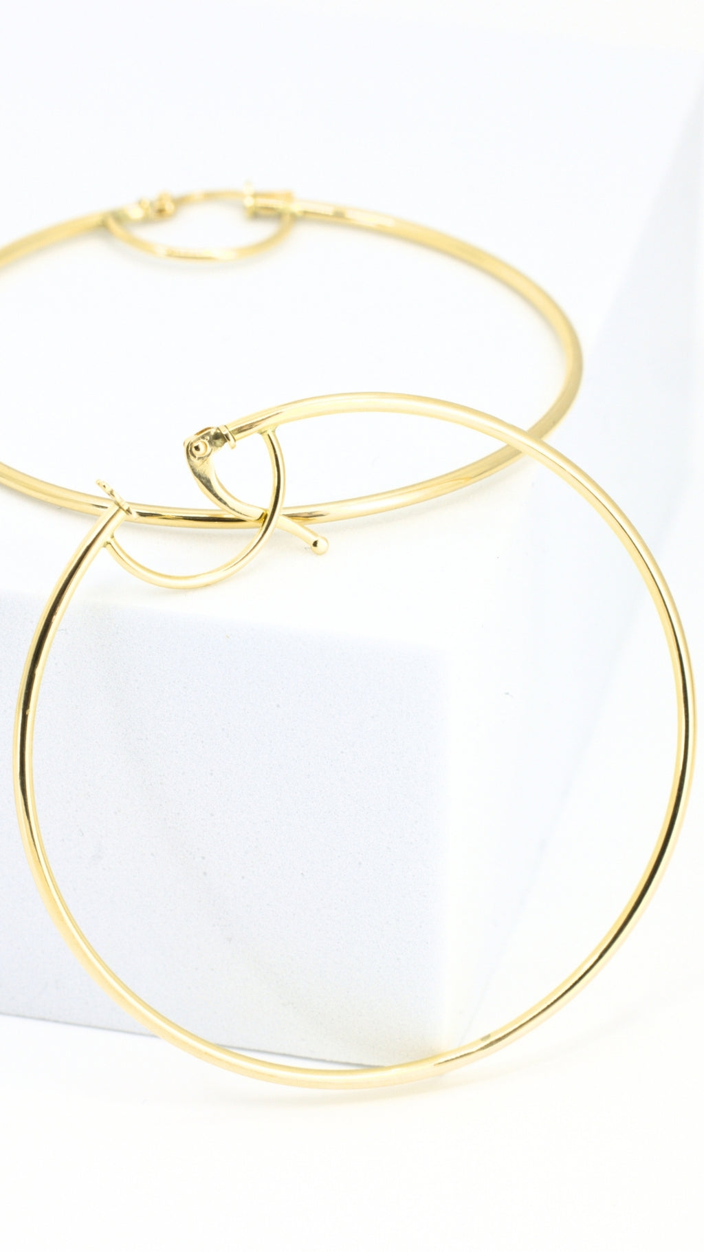 Slim Hoop Earrings Large