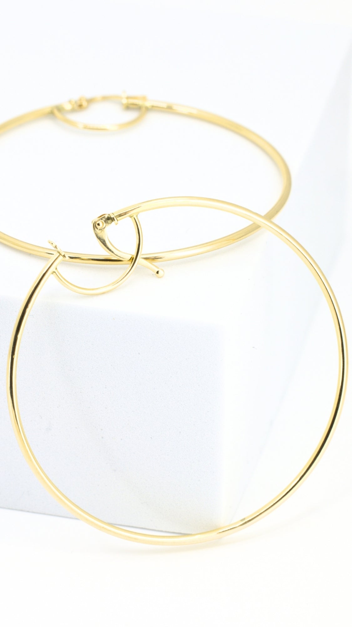 Slim Hoop Earrings Large