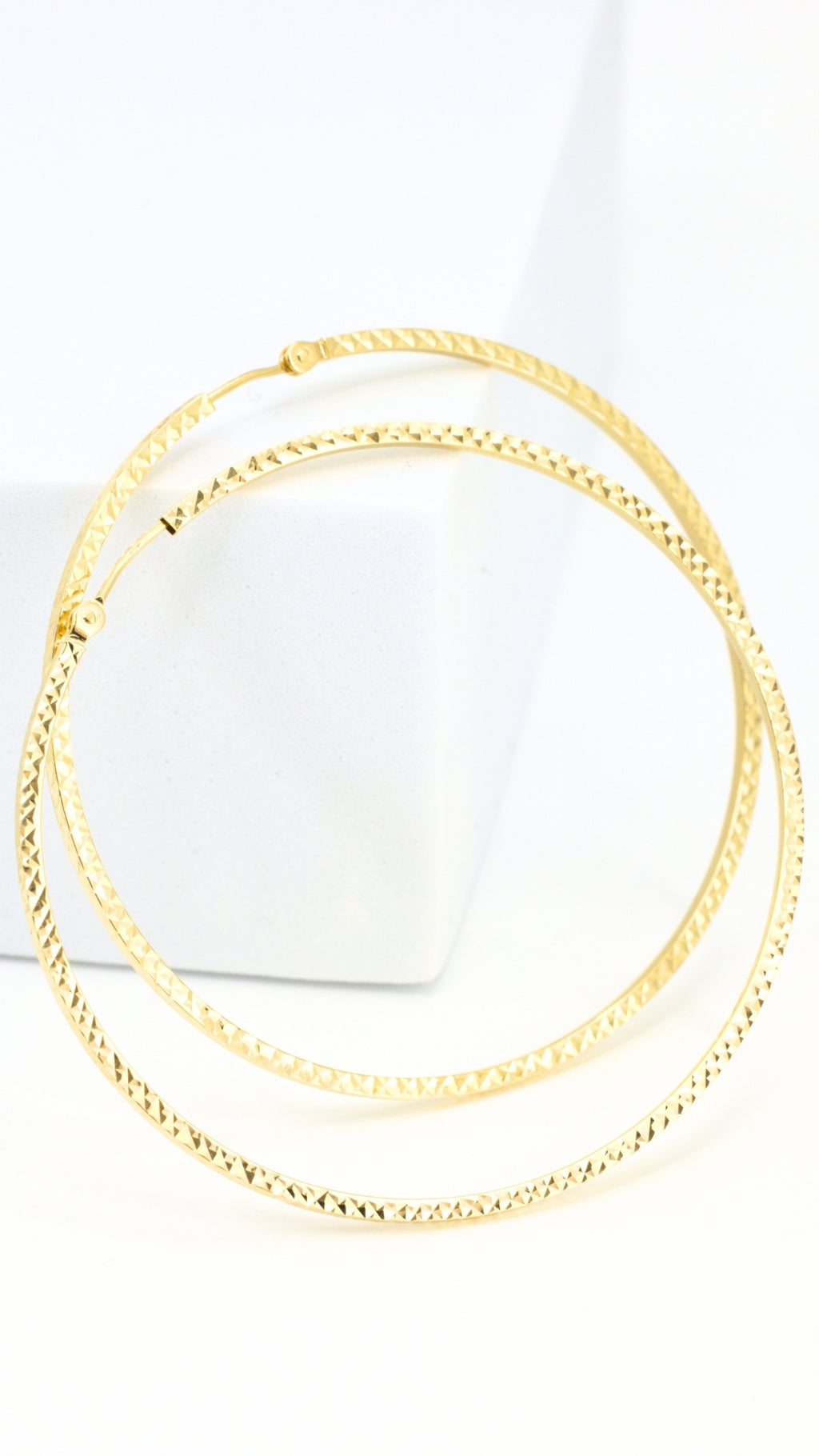Hoop Earrings Diacut Large