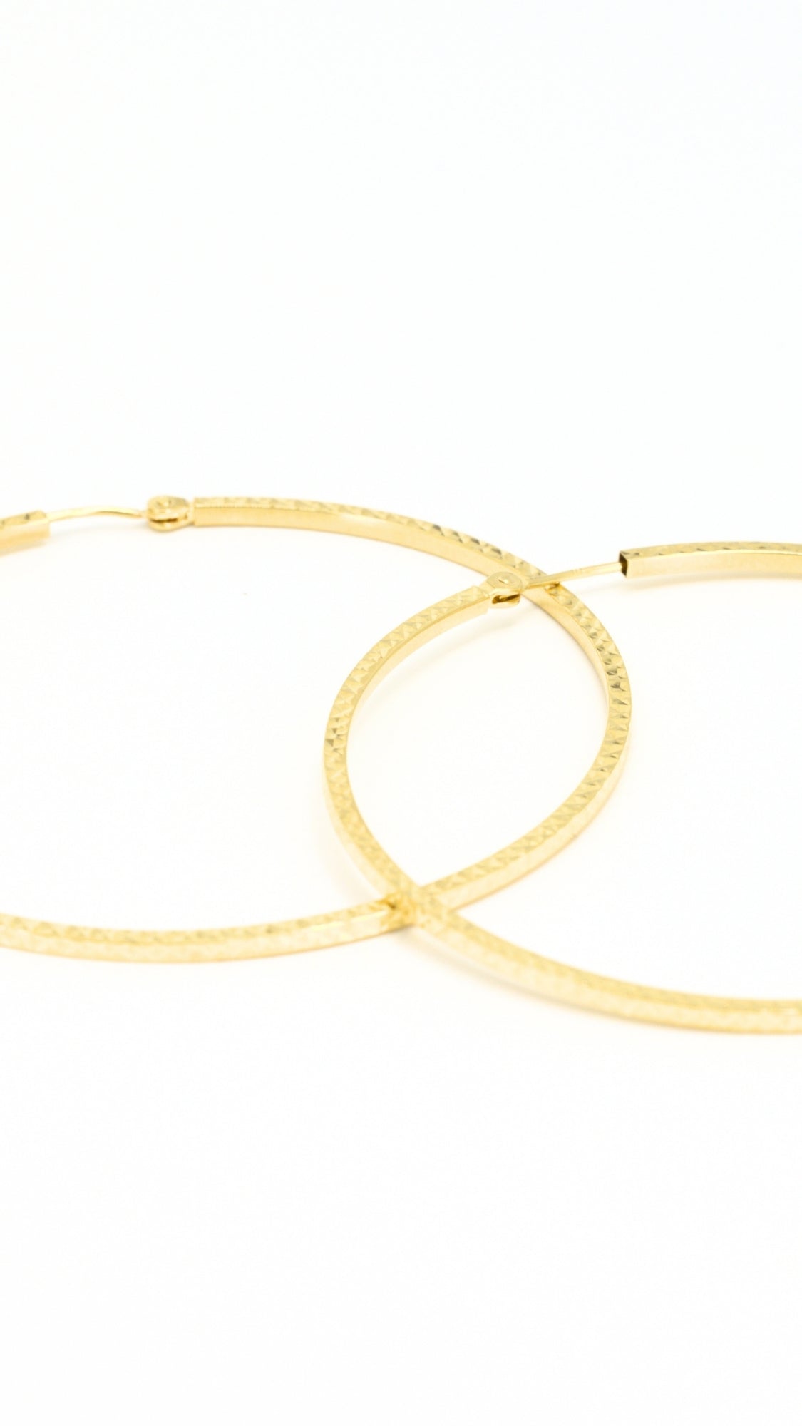 Hoop Earrings Diacut Large