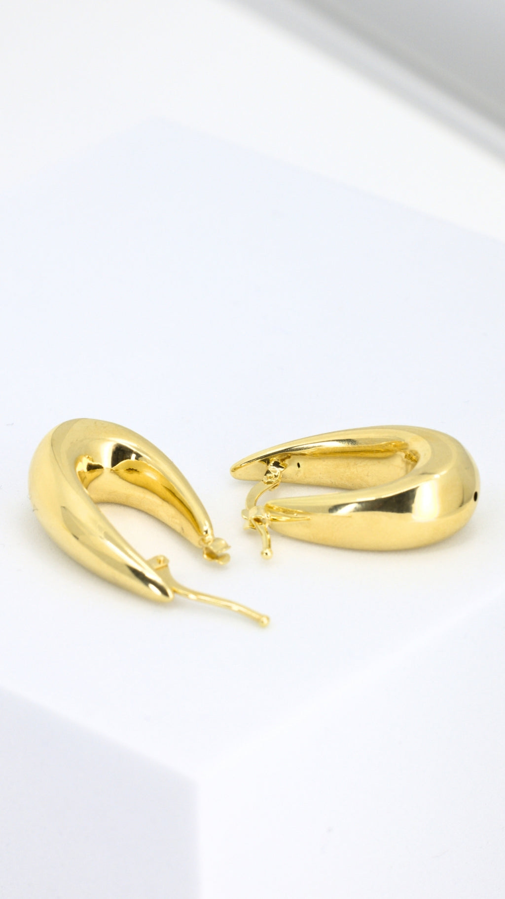 Crescent Dome Huggie Earrings