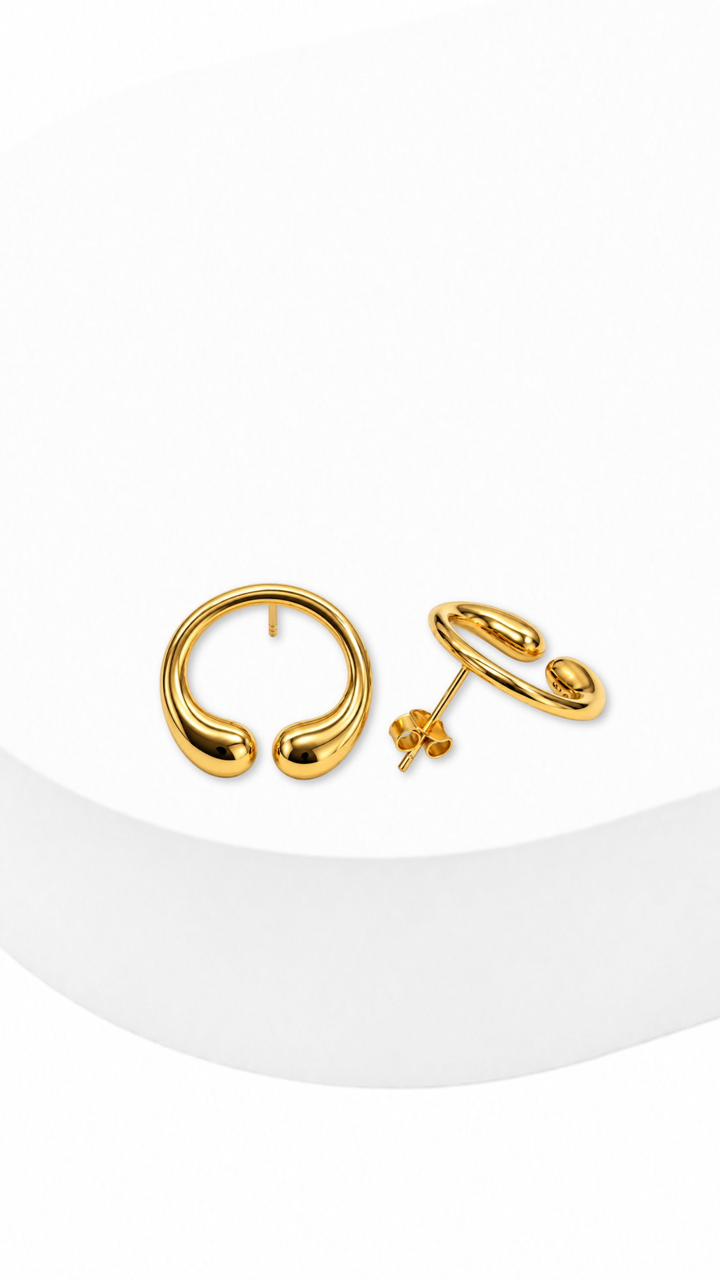 Tear Drop Round Earring