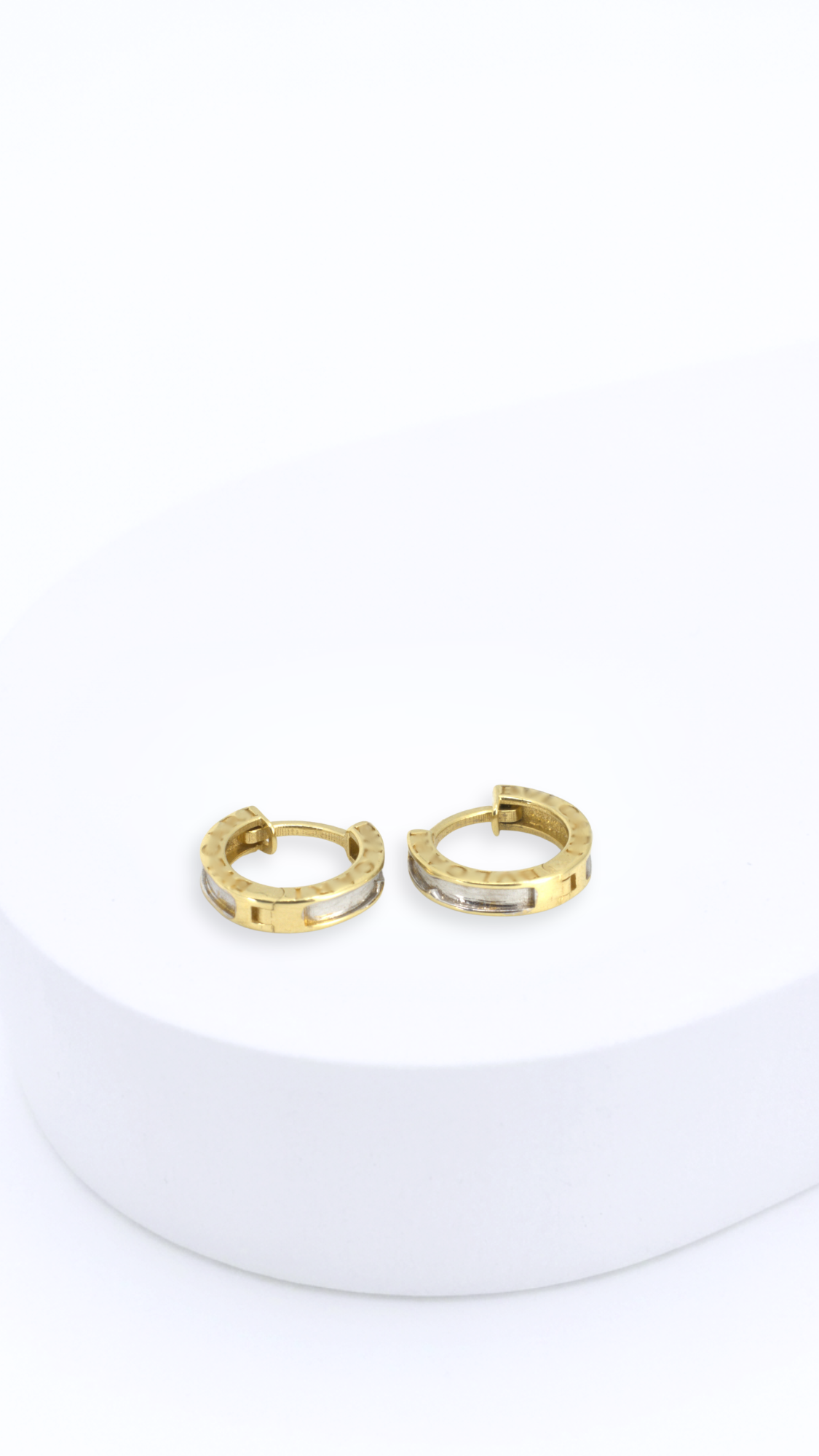 BLG Hoop Earrings Slim Two-Tone 16mm